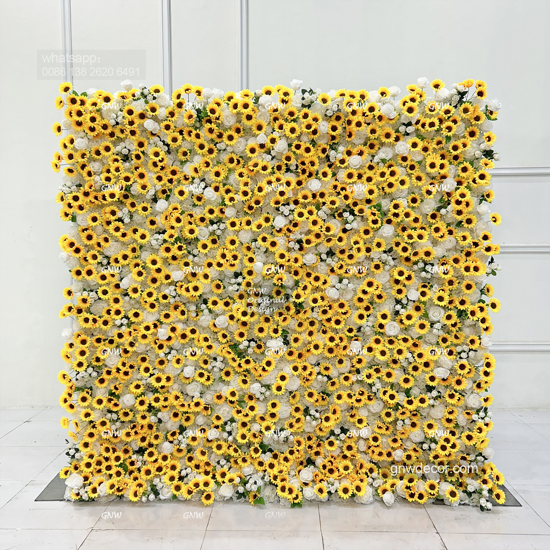 Artificial flower wall 8ft x 8ft