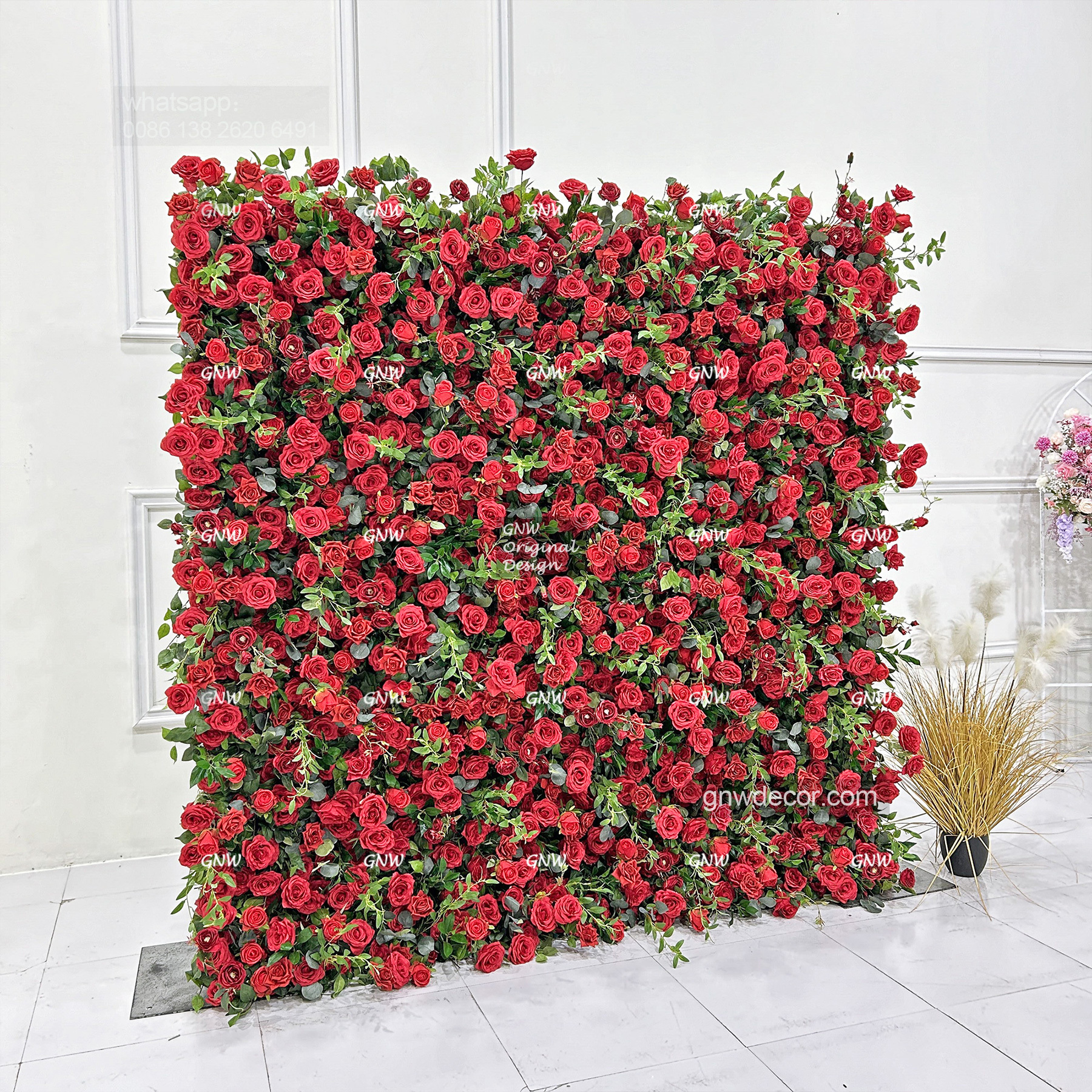 Artificial flower wall 8ft x 8ft