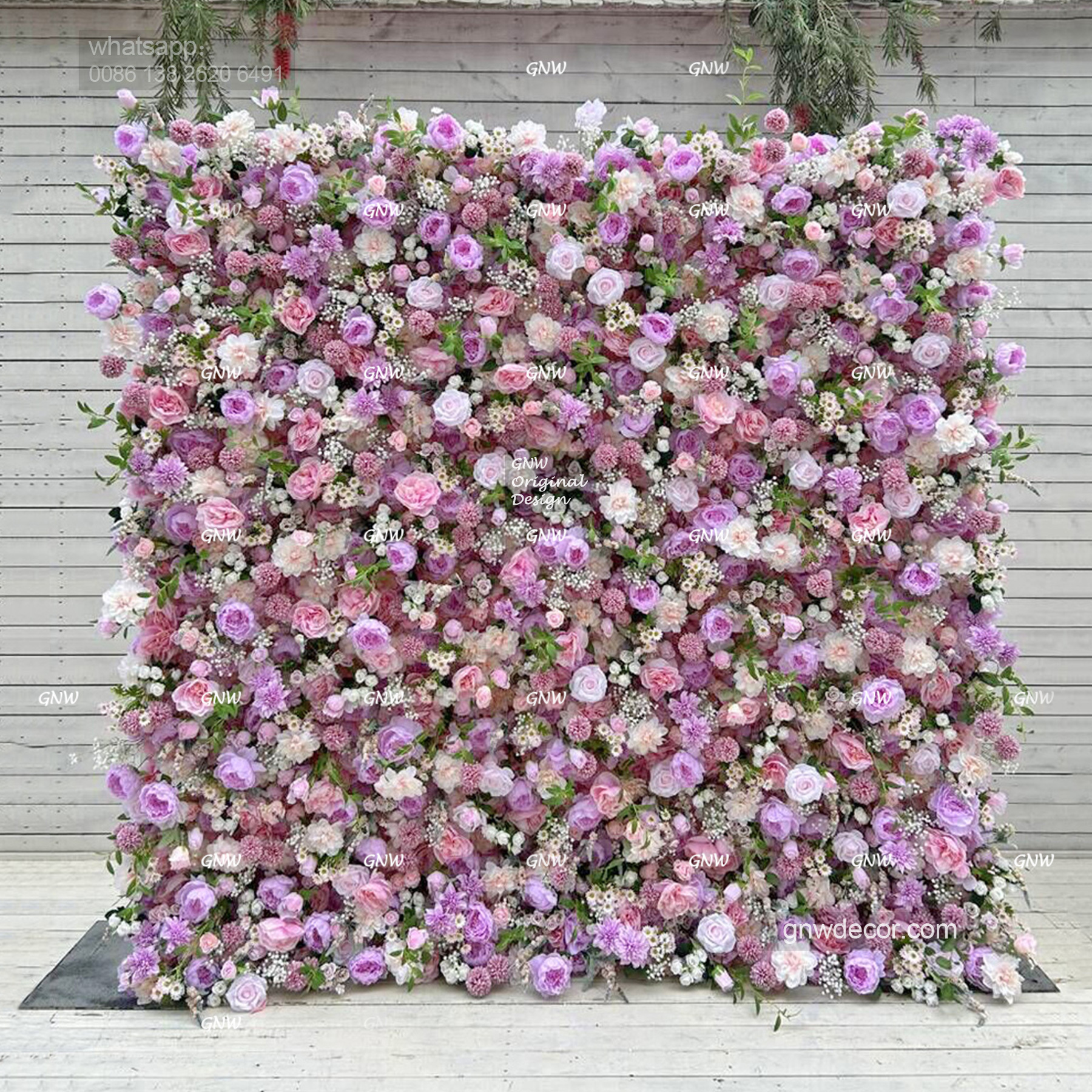 Artificial flower wall 8ft x 8ft