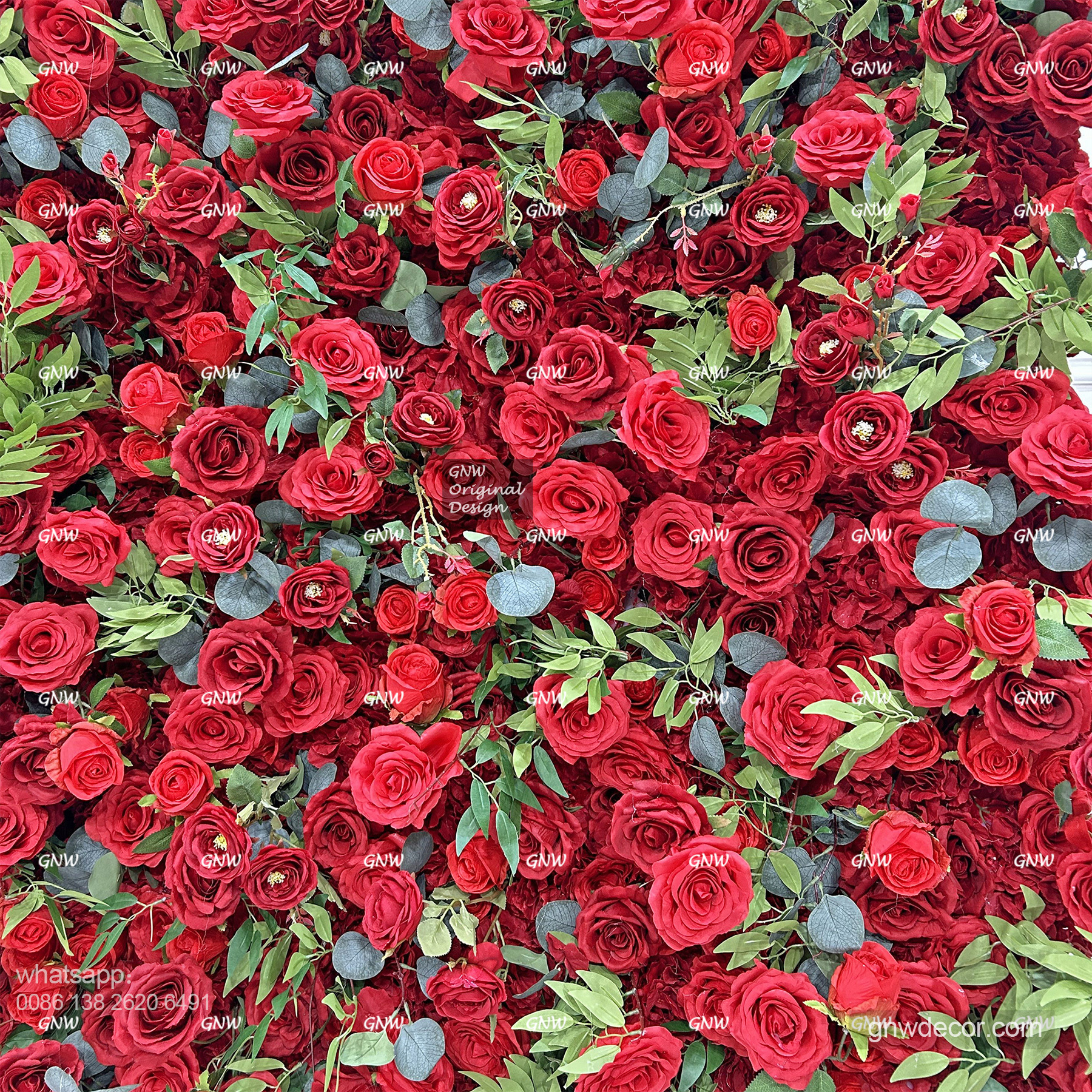 Artificial flower wall 8ft x 8ft