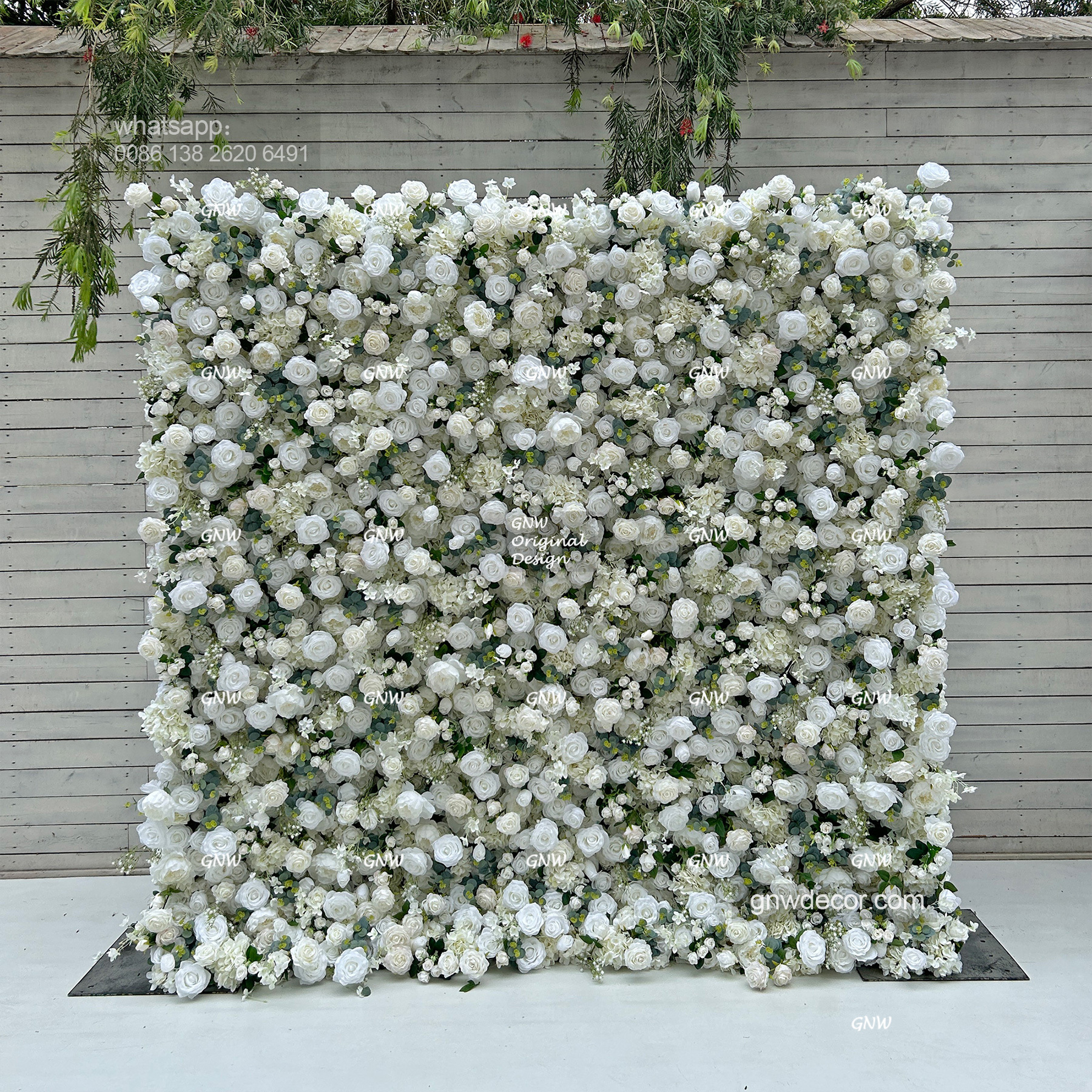 Artificial flower wall 8ft x 8ft