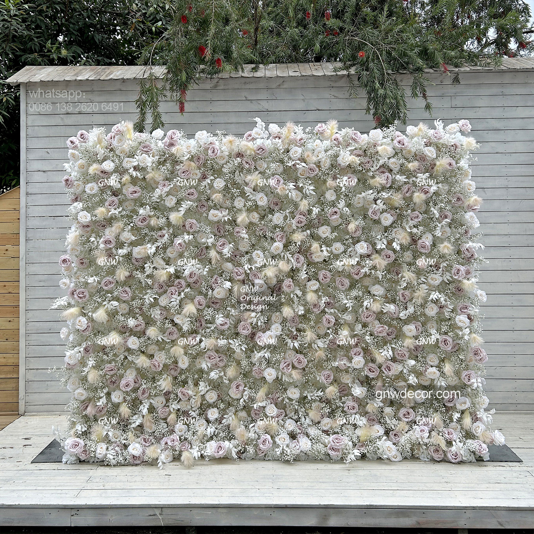 Artificial flower wall 8ft x 10ft