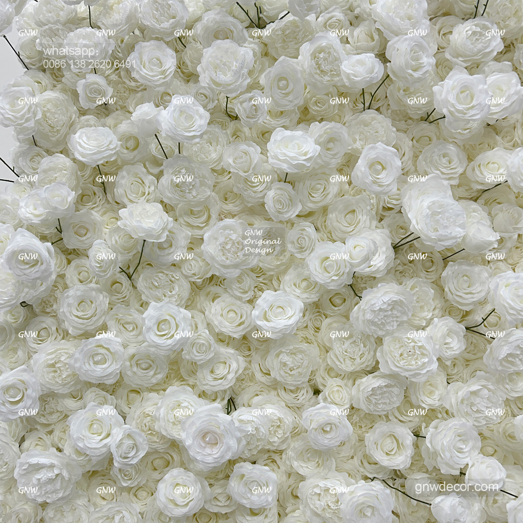 Artificial flower wall 8ft x 8ft