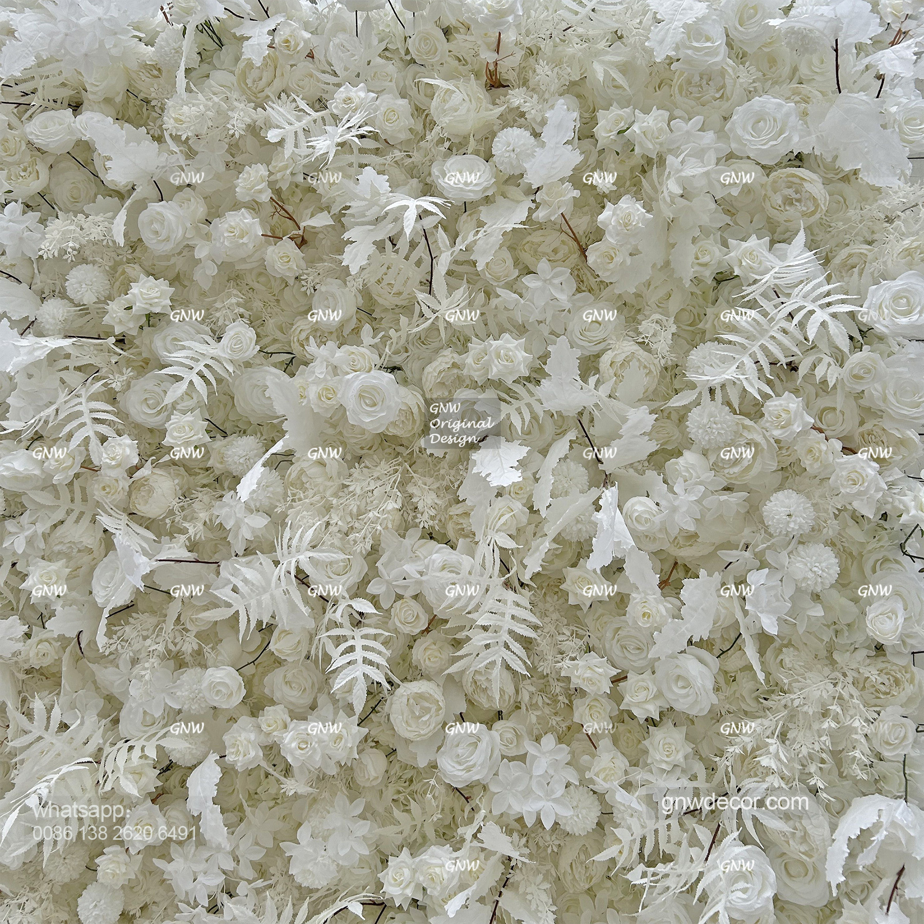 Artificial flower wall 8ft x 8ft