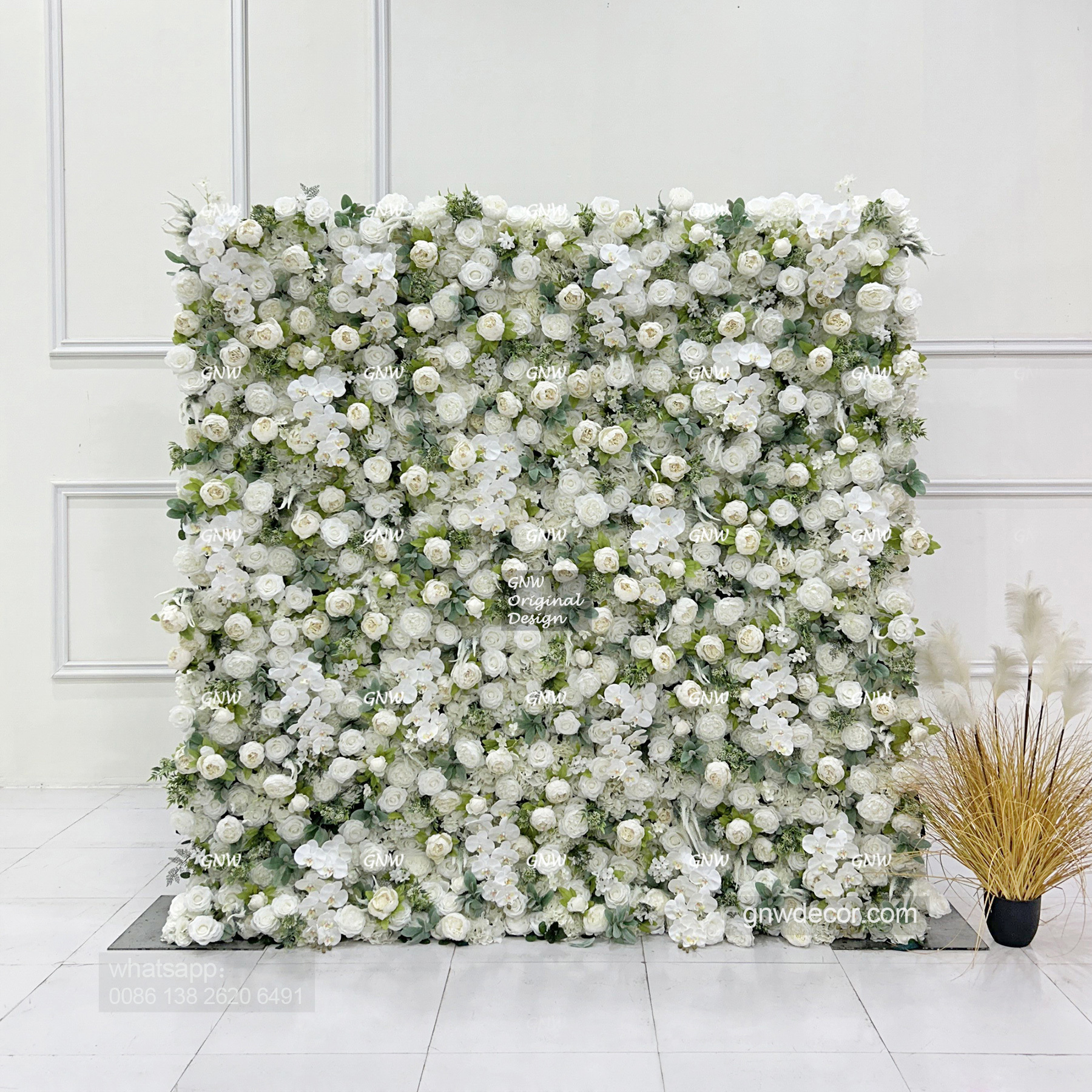 Artificial flower wall 8ft x 8ft