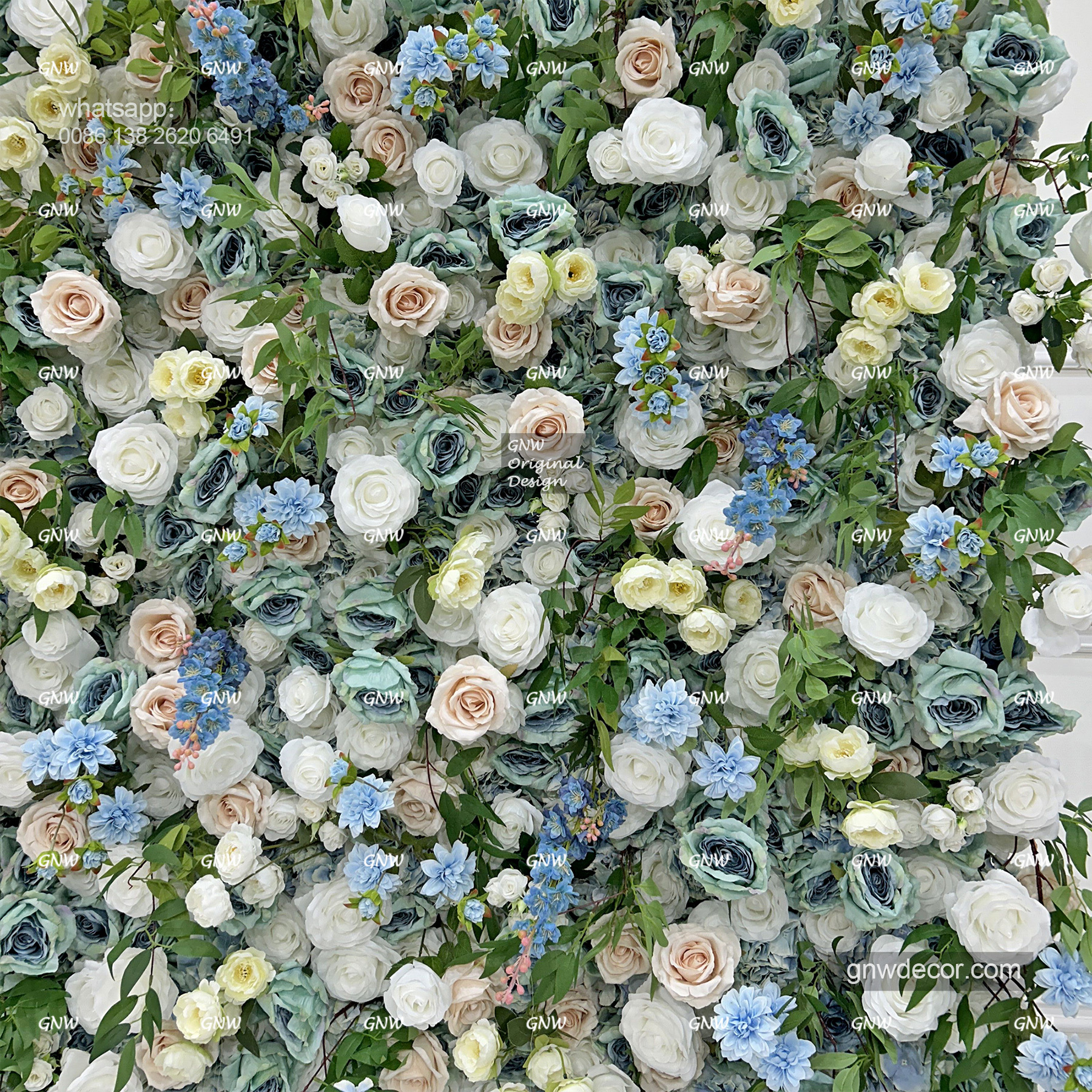 Artificial flower wall 8ft x 8ft