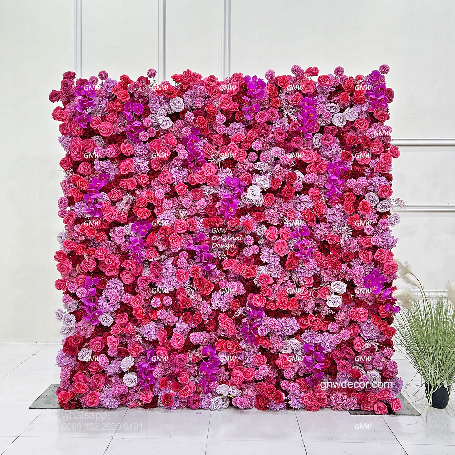 Artificial flower wall 8ft x 8ft