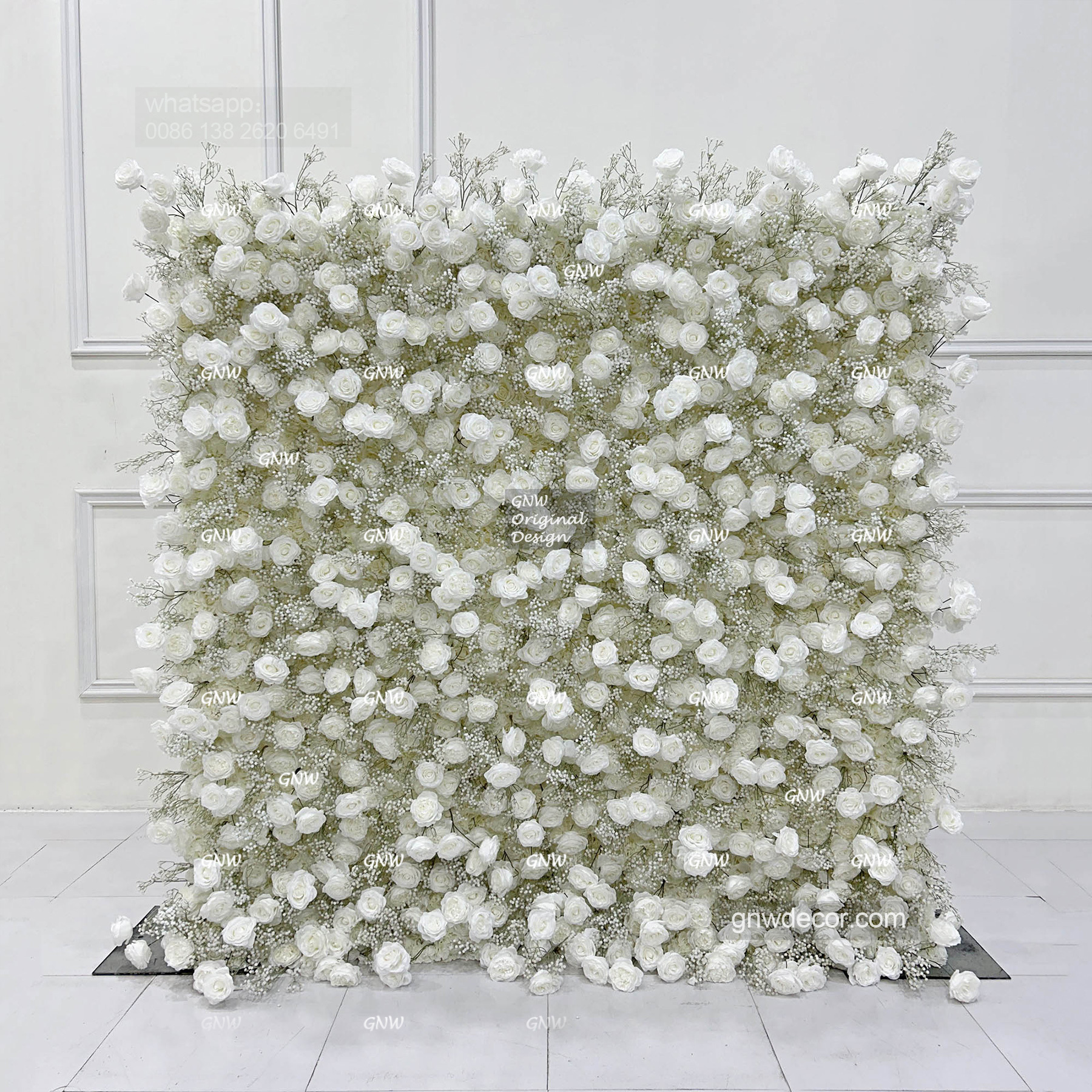 Artificial flower wall 8ft x 8ft