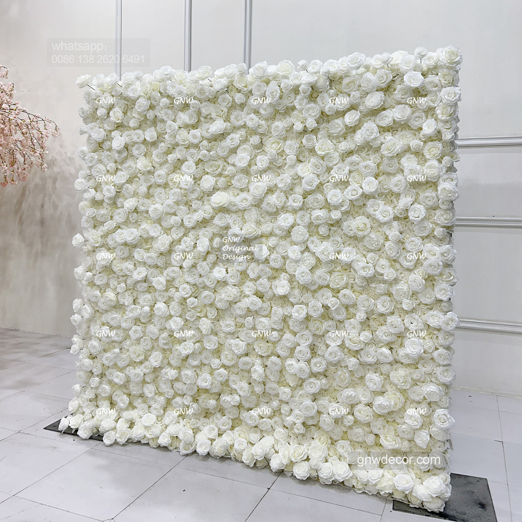 Artificial flower wall 8ft x 8ft