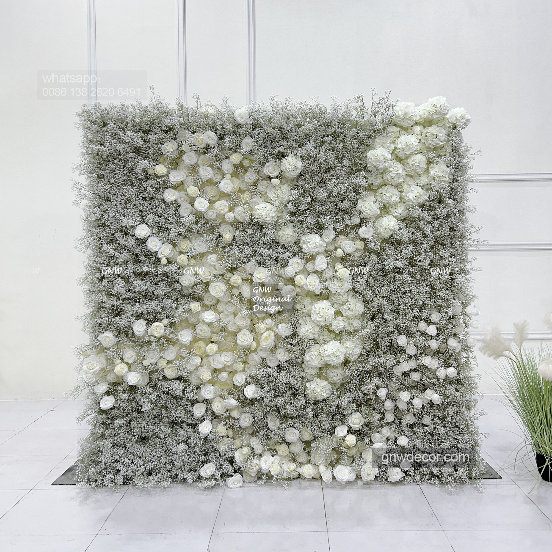 Artificial flower wall 8ft x 8ft