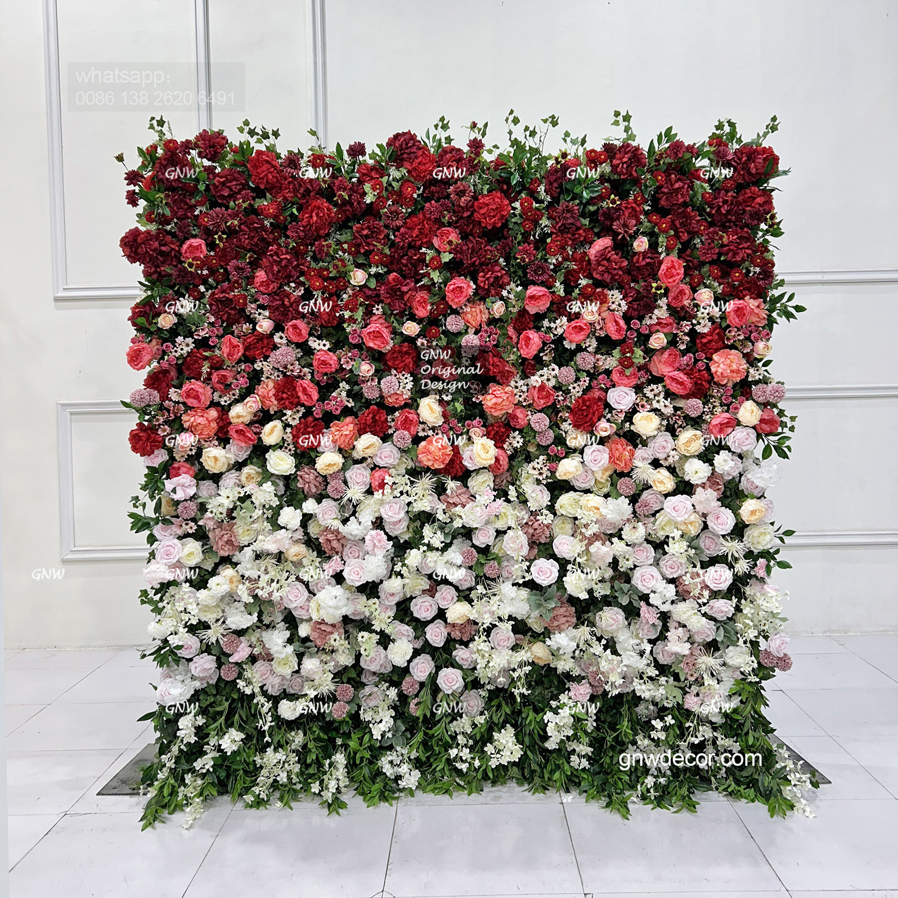 Artificial flower wall 8ft x 8ft