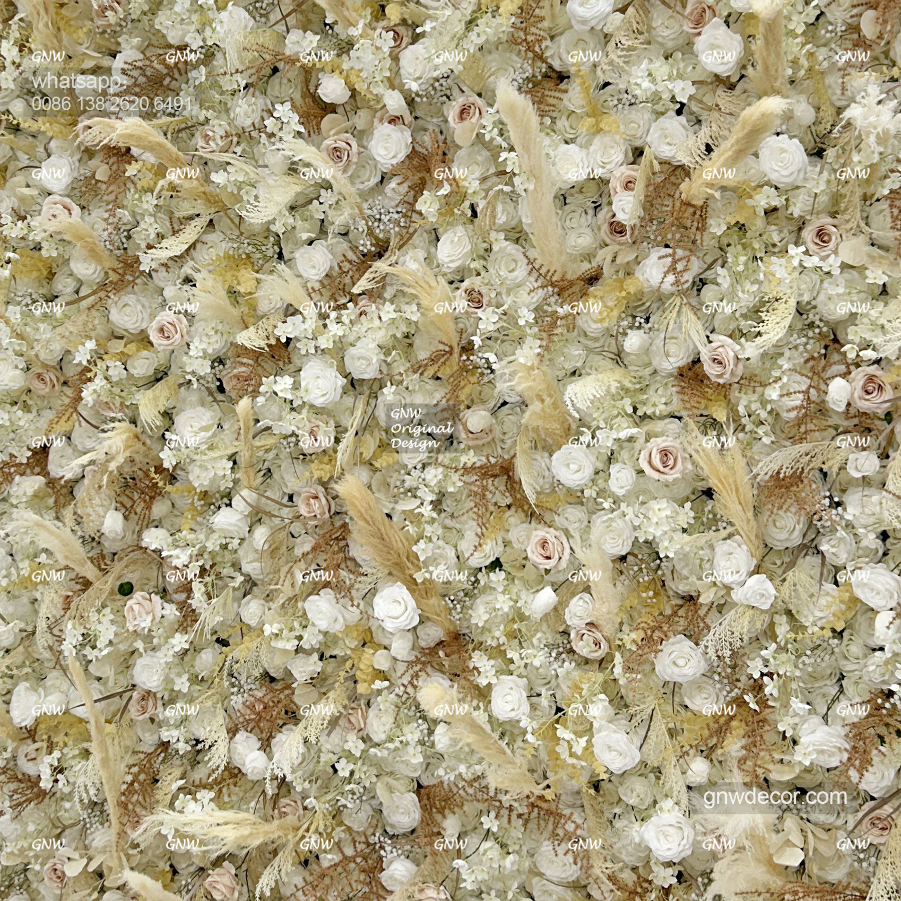 Artificial flower wall 8ft x 8ft
