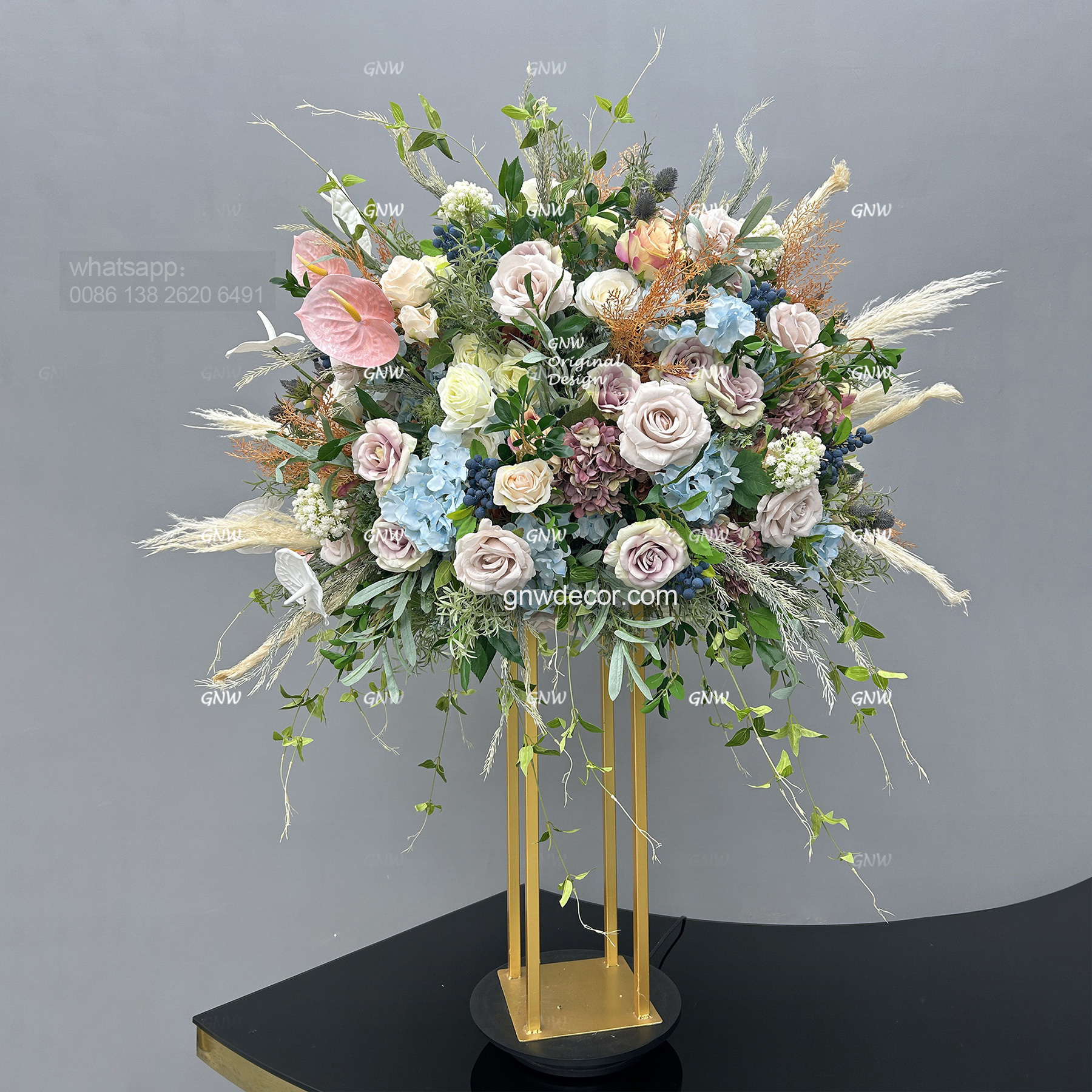 Artificial flower table centerpieces ball 34''