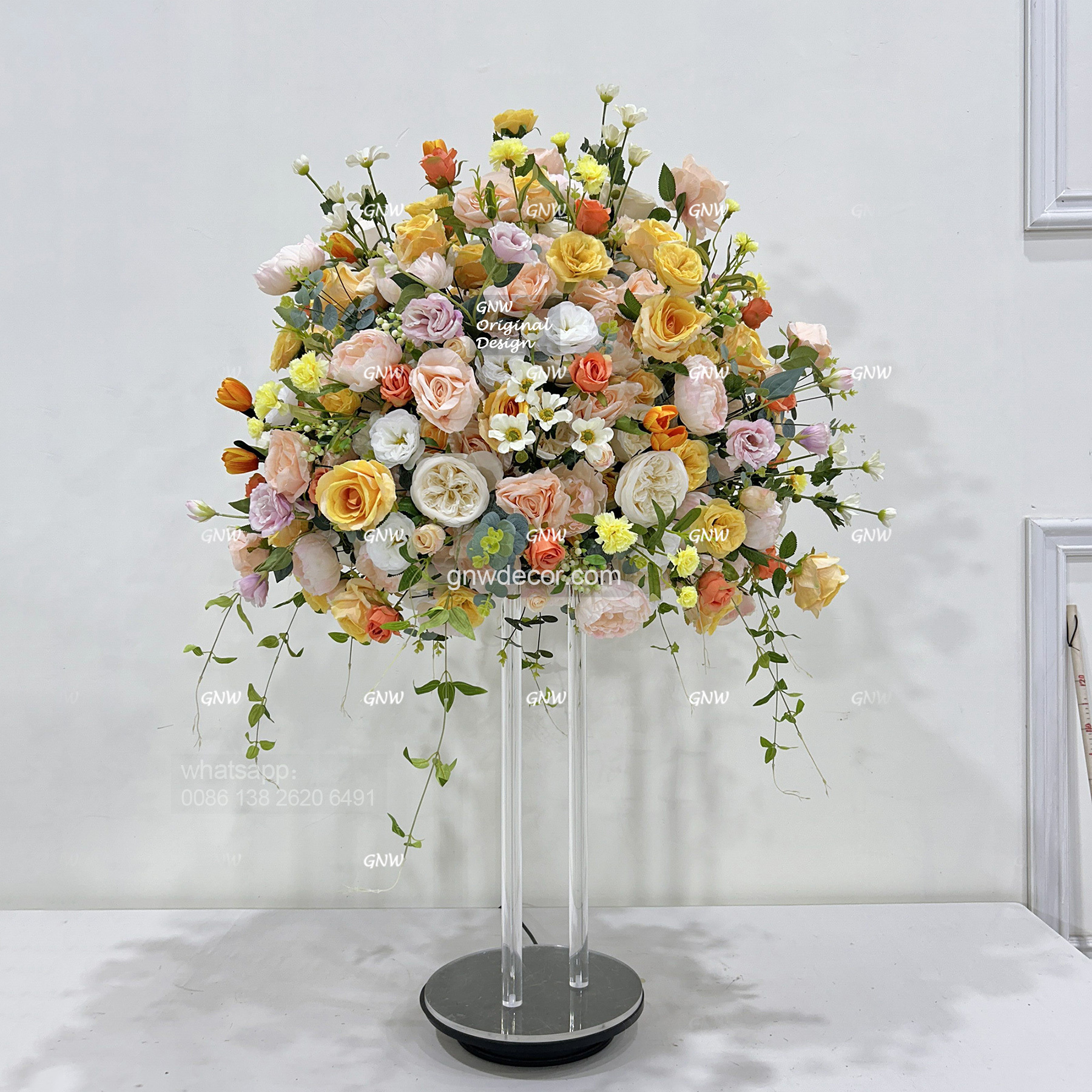 Artificial flower table centerpieces ball 34''