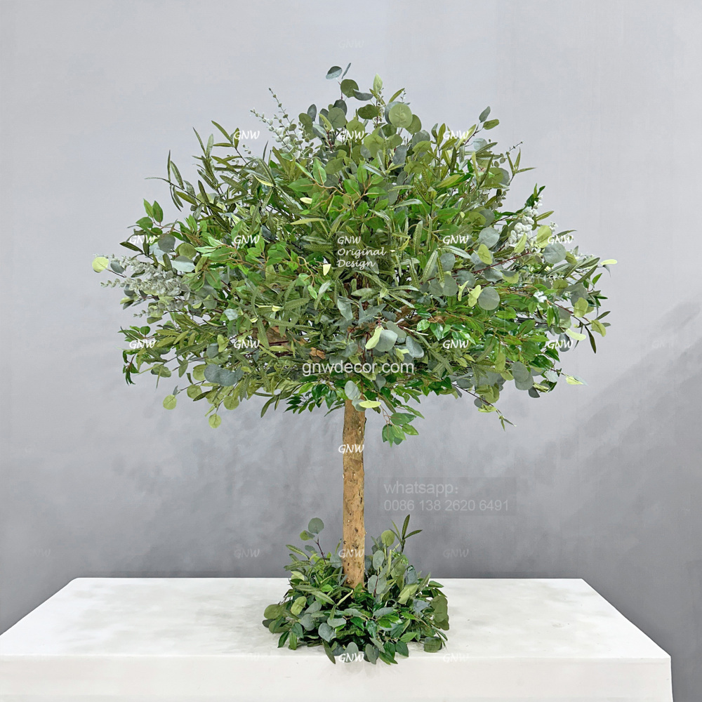 Artificial flower tree for table centerpiece