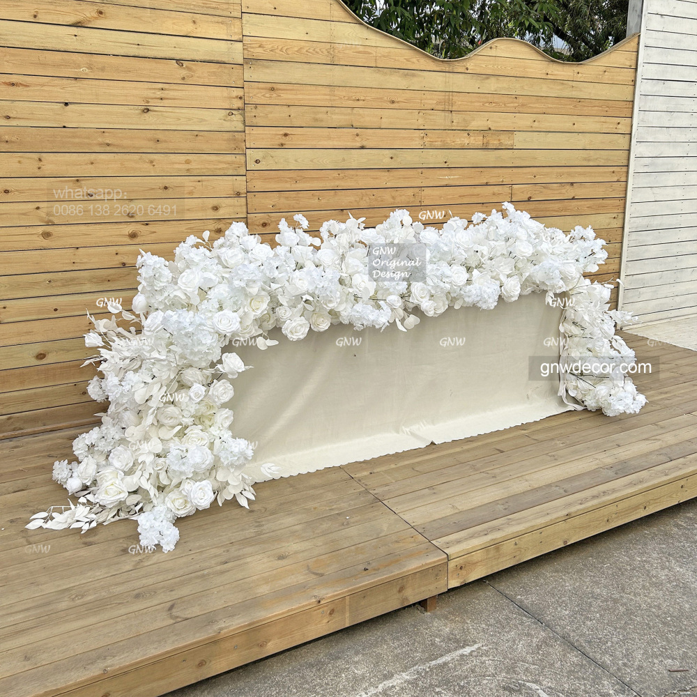 Artificial flower top table runner strip