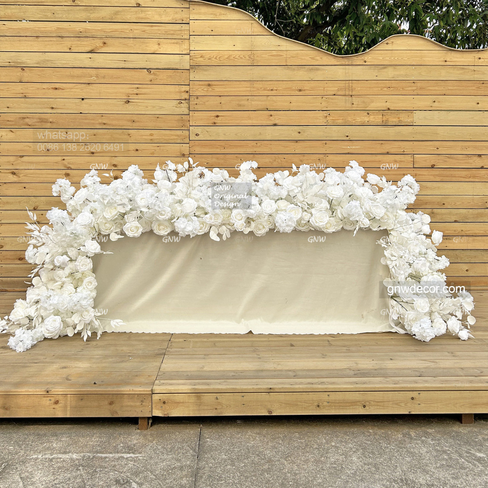 Artificial flower top table runner strip