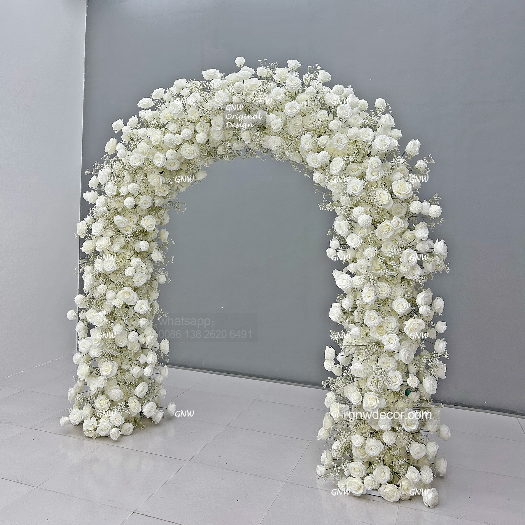 Artificial flower arch : n shape