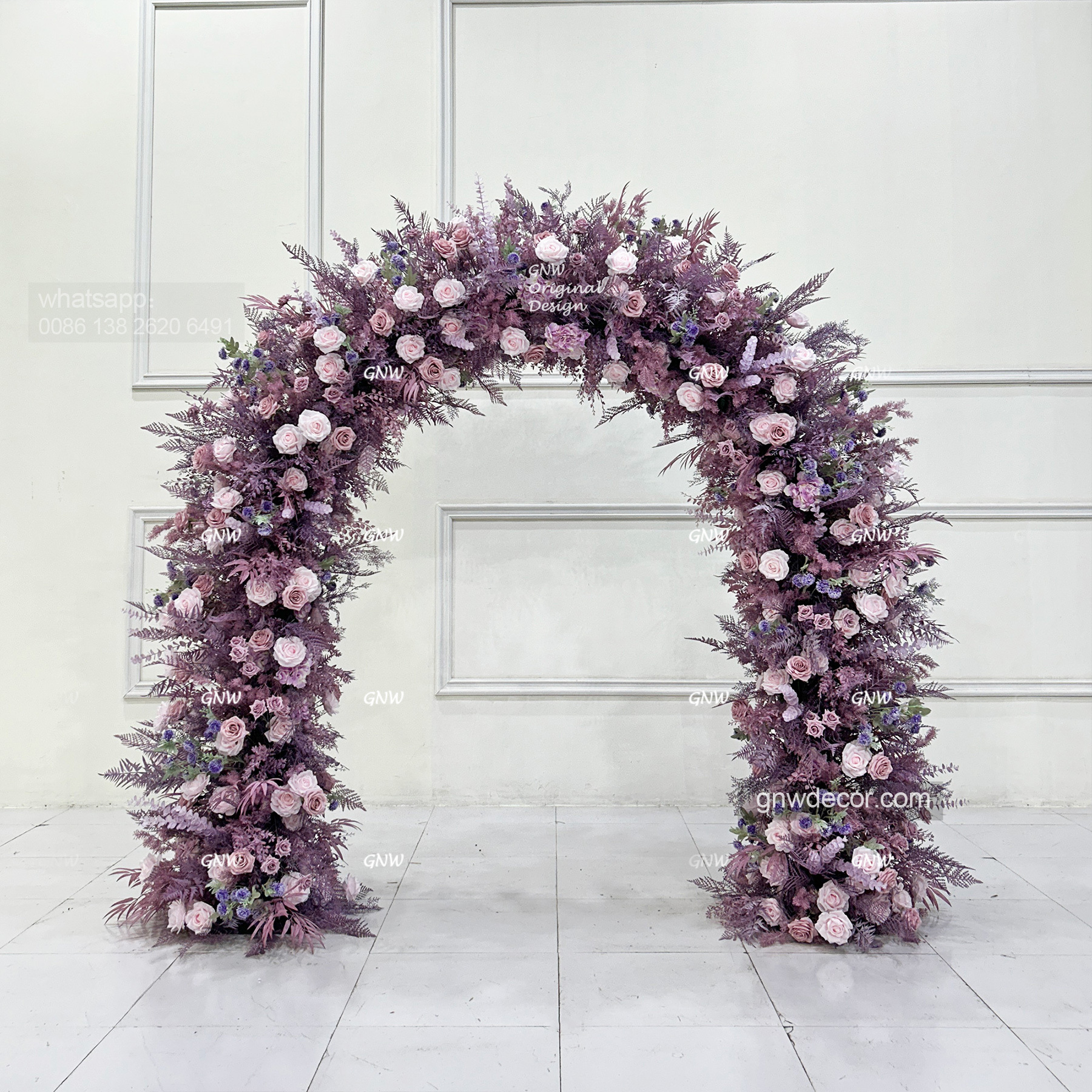 Artificial flower arch : n shape