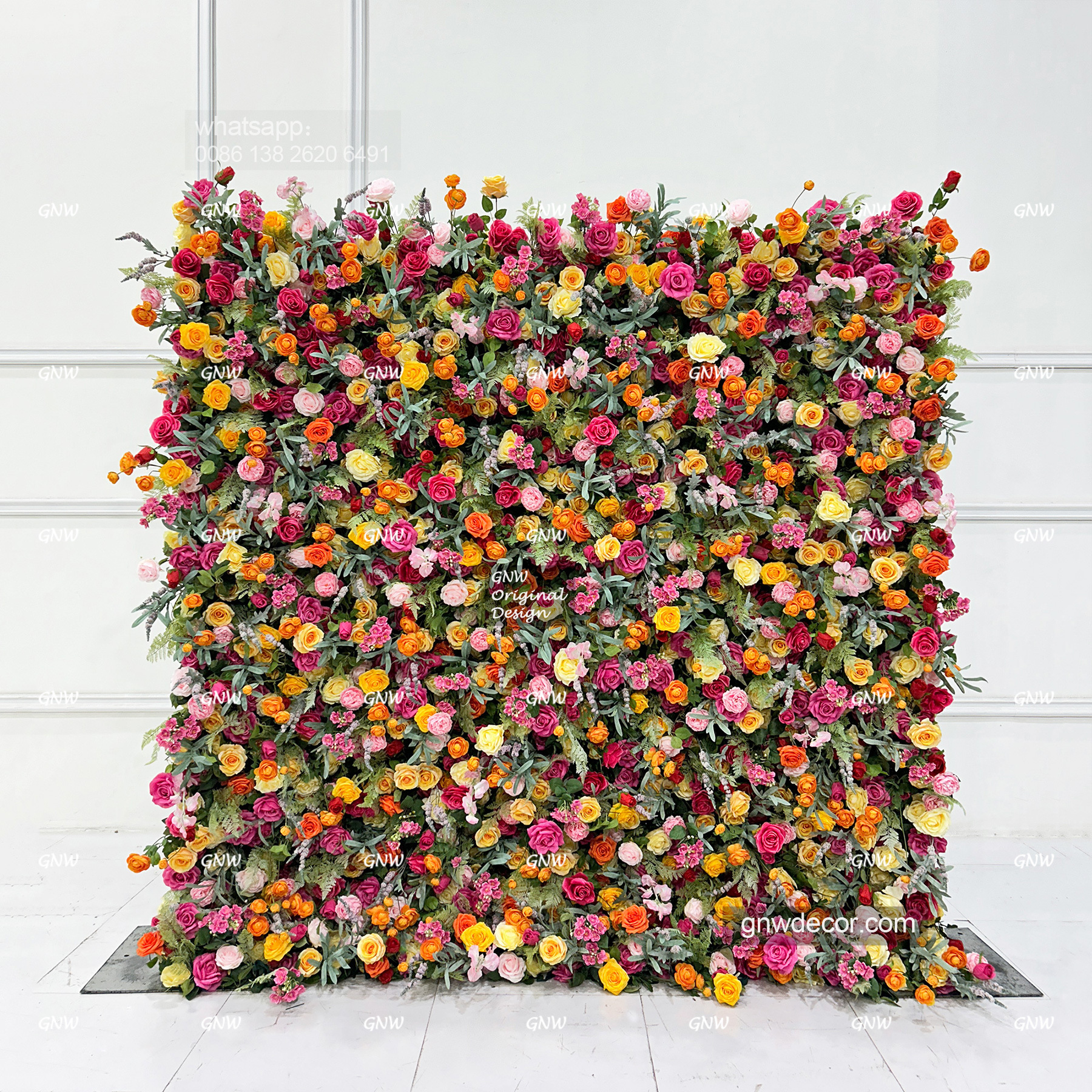 Artificial flower wall 8ft x 8ft