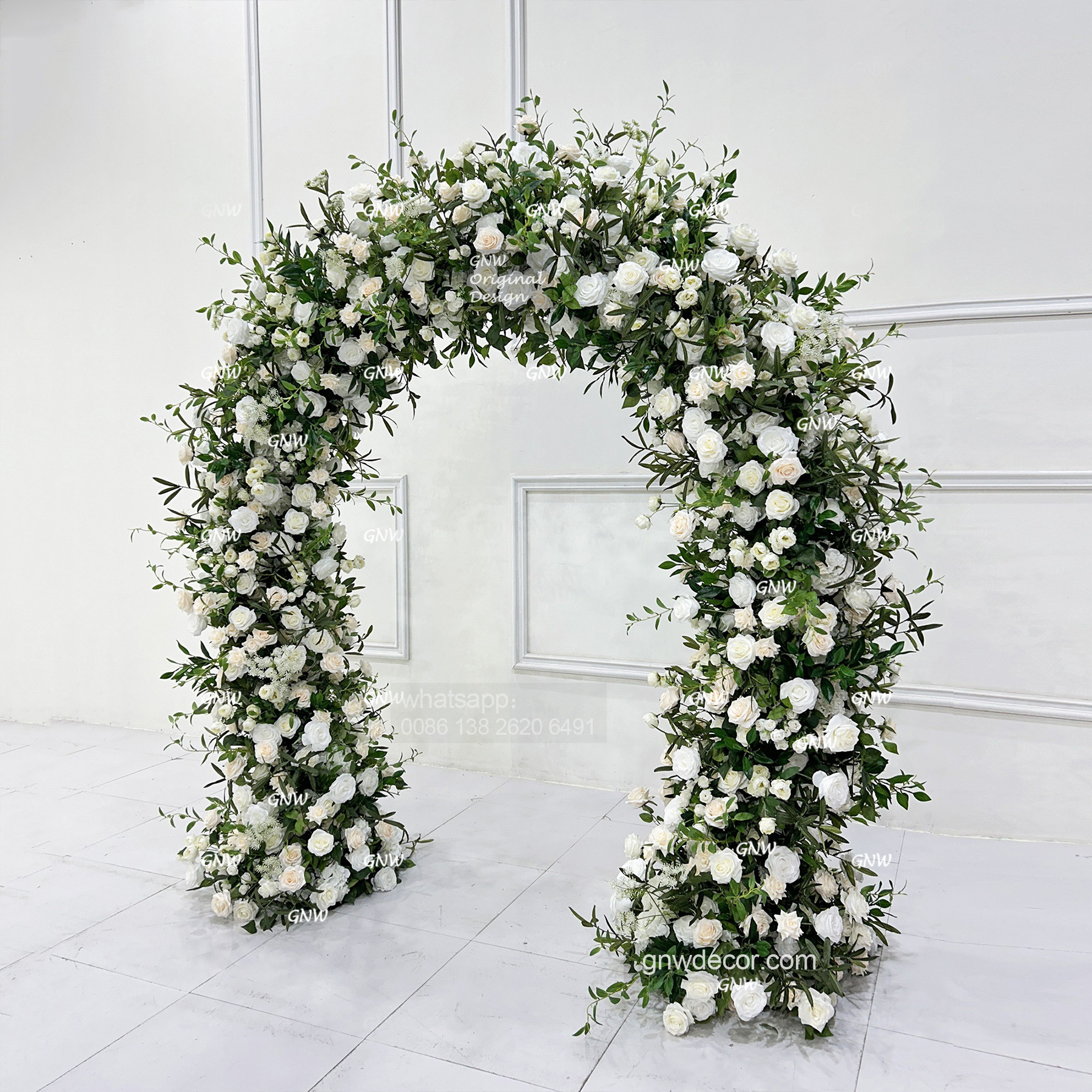 Artificial flower arch : n shape