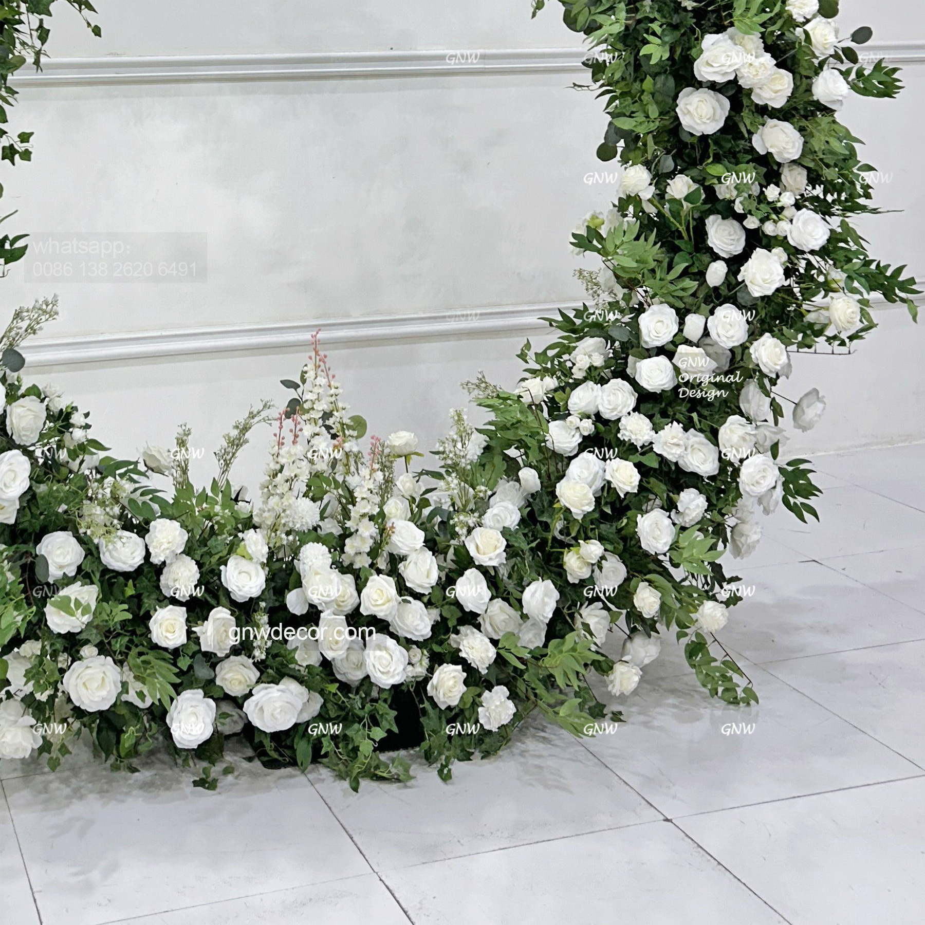 Artificial flower arch : circle ring shape
