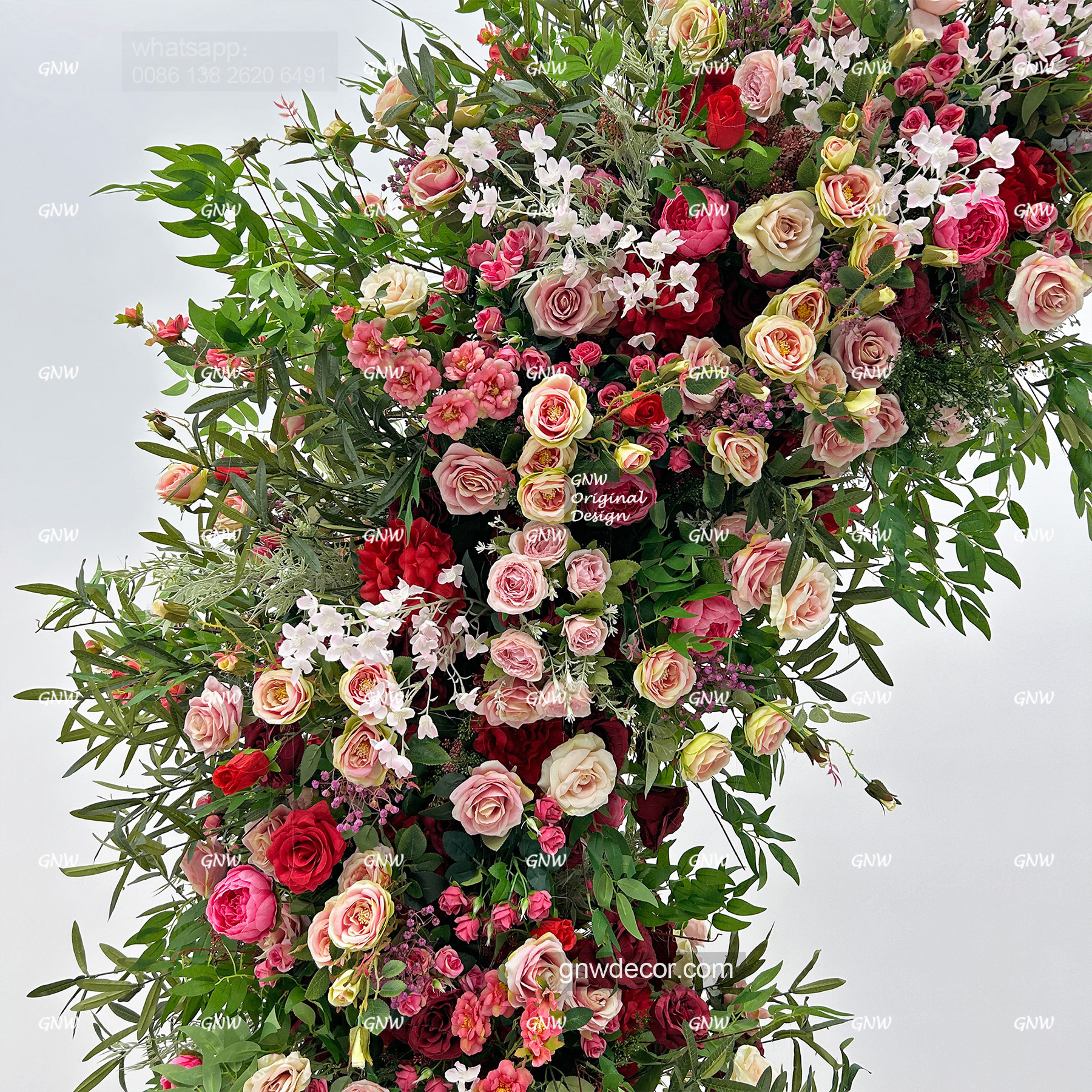 Artificial flower arch : n shape