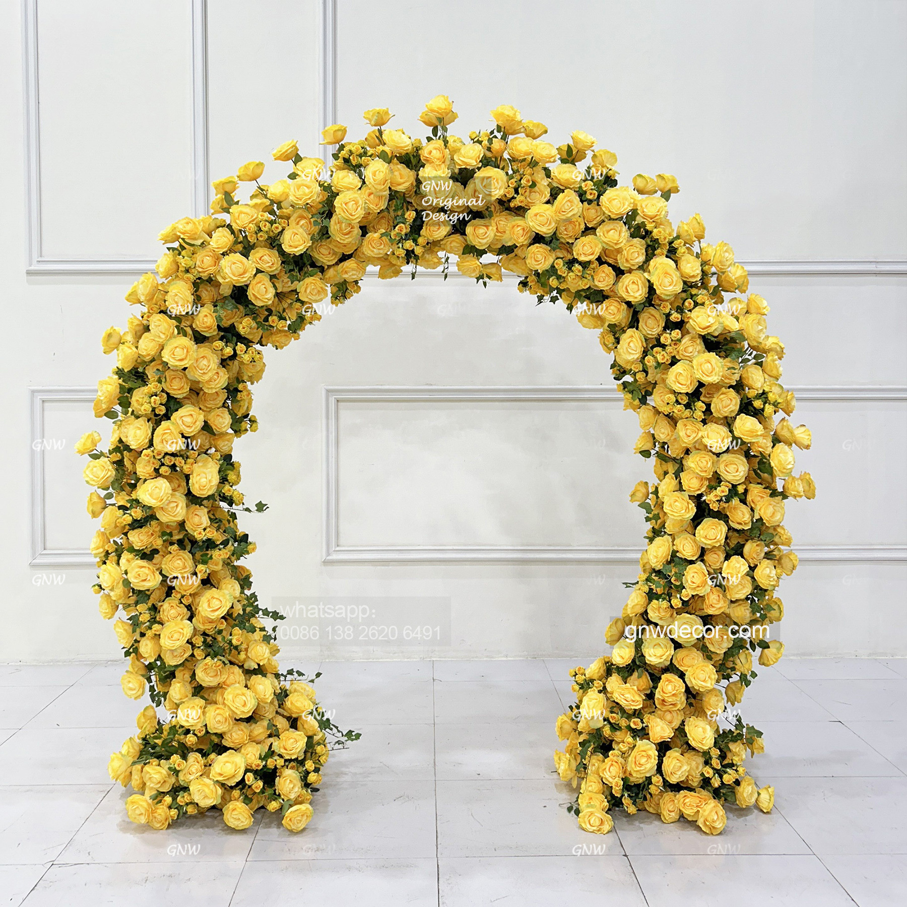 Artificial flower arch : n shape