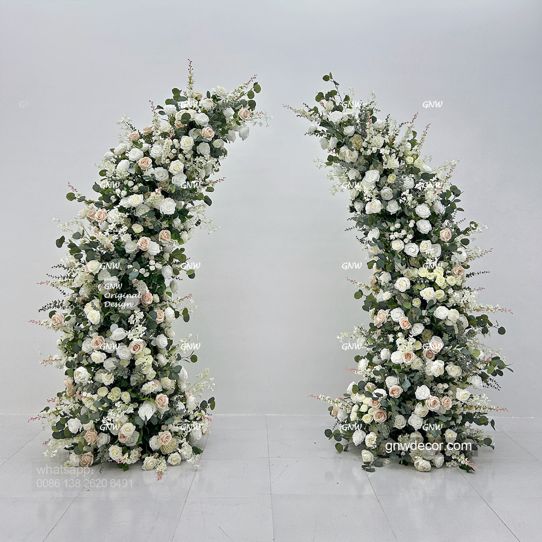 Artificial flower arch : 11 pillars