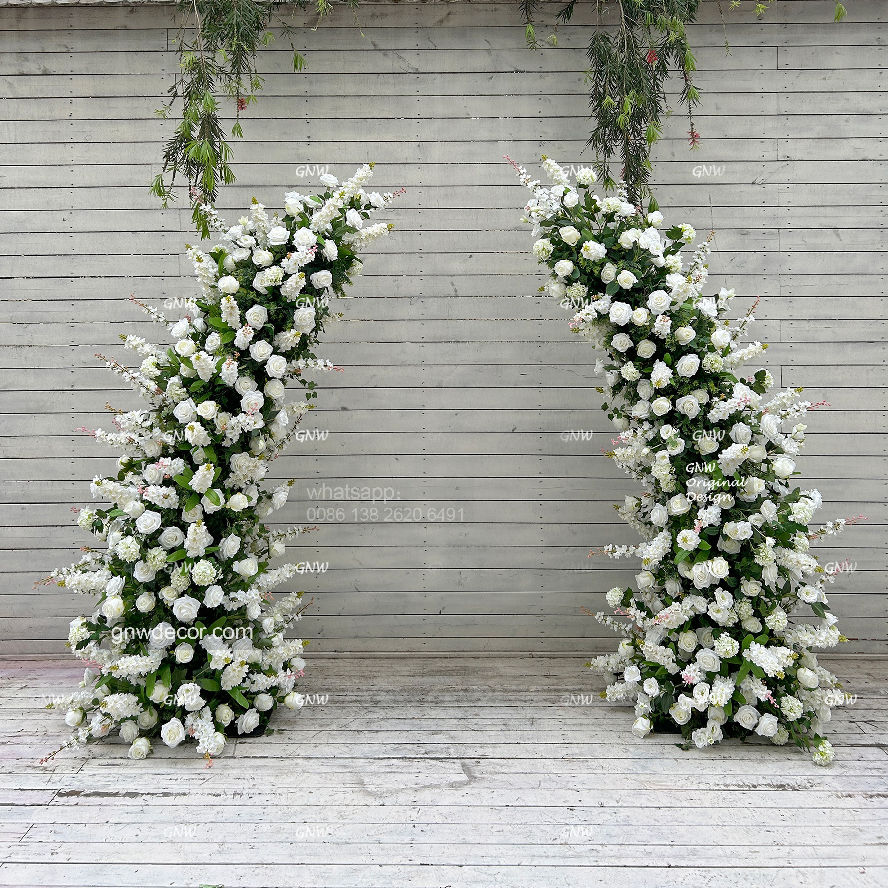 Artificial flower arch : 11 pillars