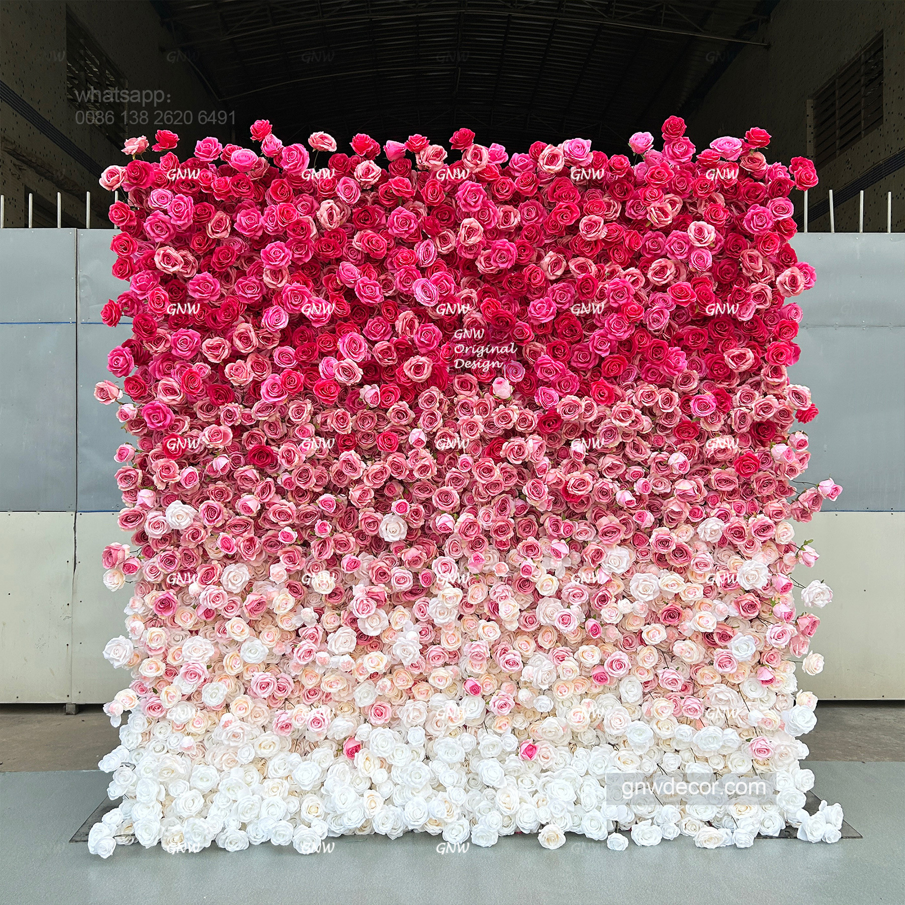 Artificial flower wall 8ft x 8ft