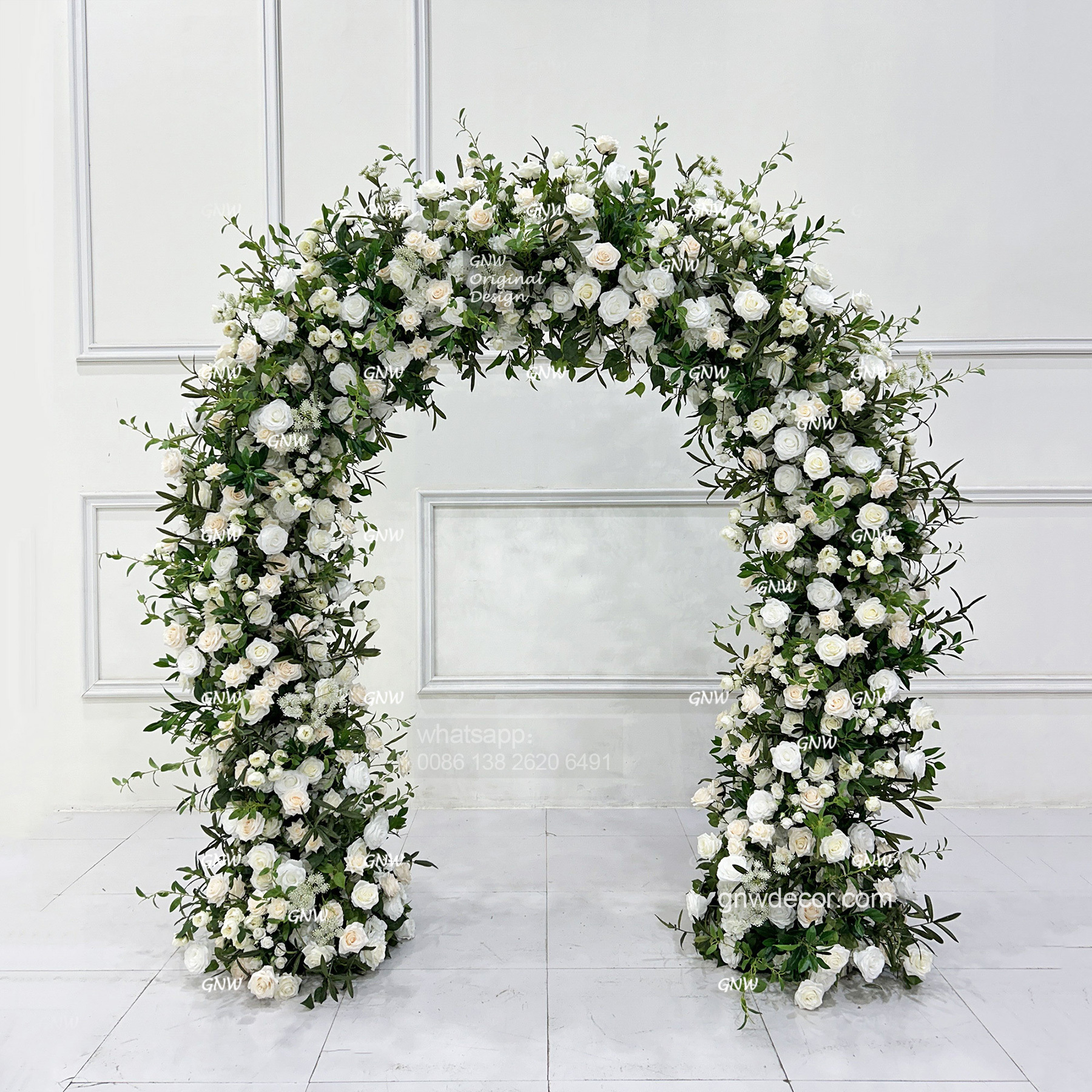 Artificial flower arch : n shape