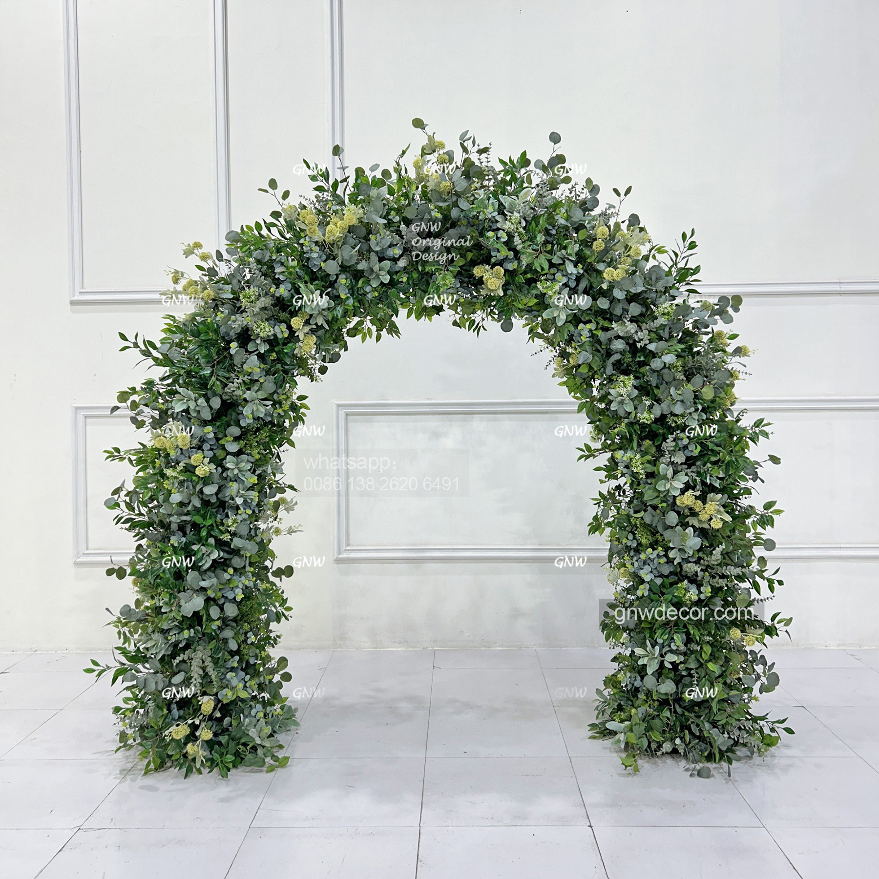 Artificial flower arch : n shape