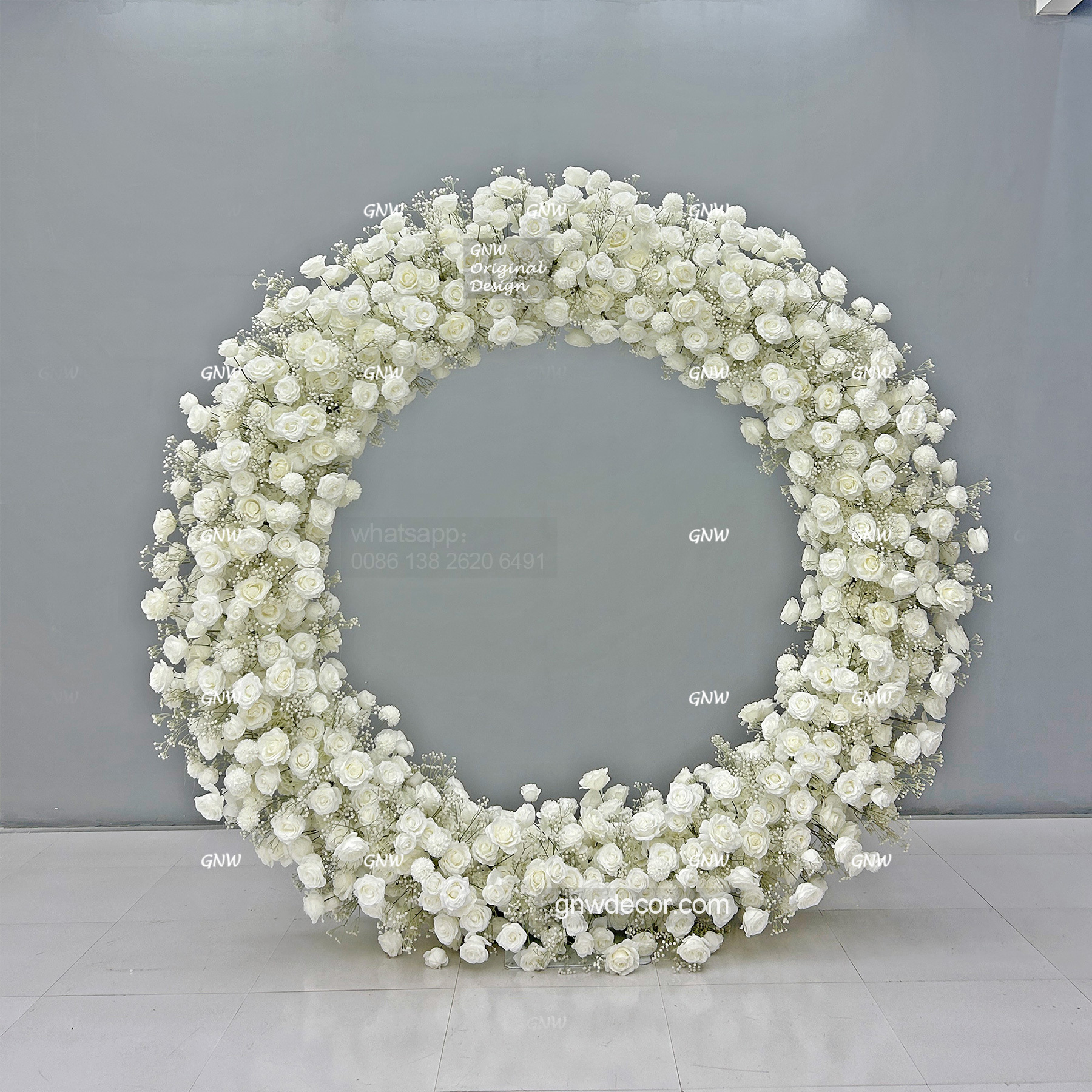 Artificial flower arch : circle ring shape
