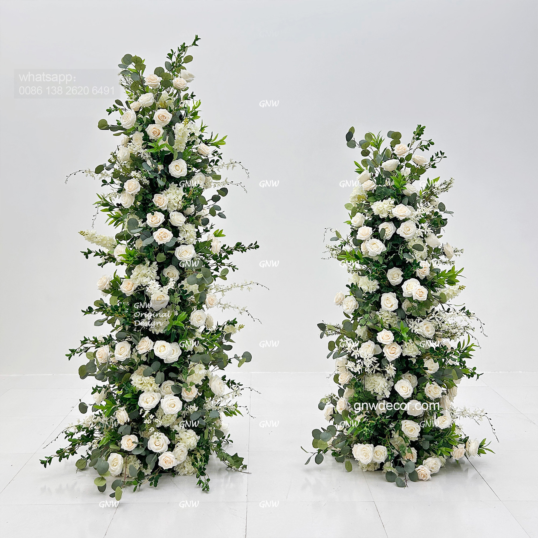 Artificial flower arch : 11 pillars