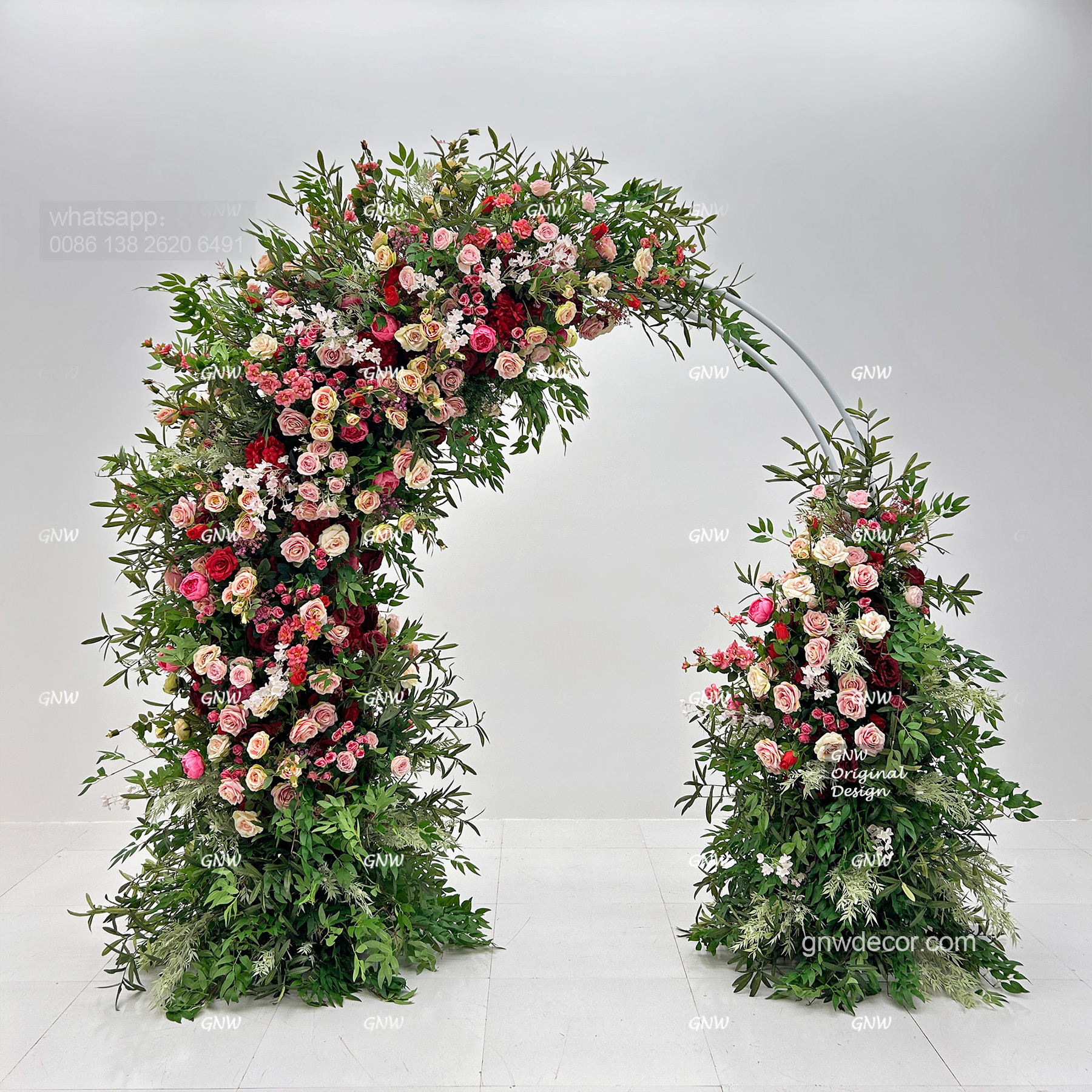 Artificial flower arch : n shape