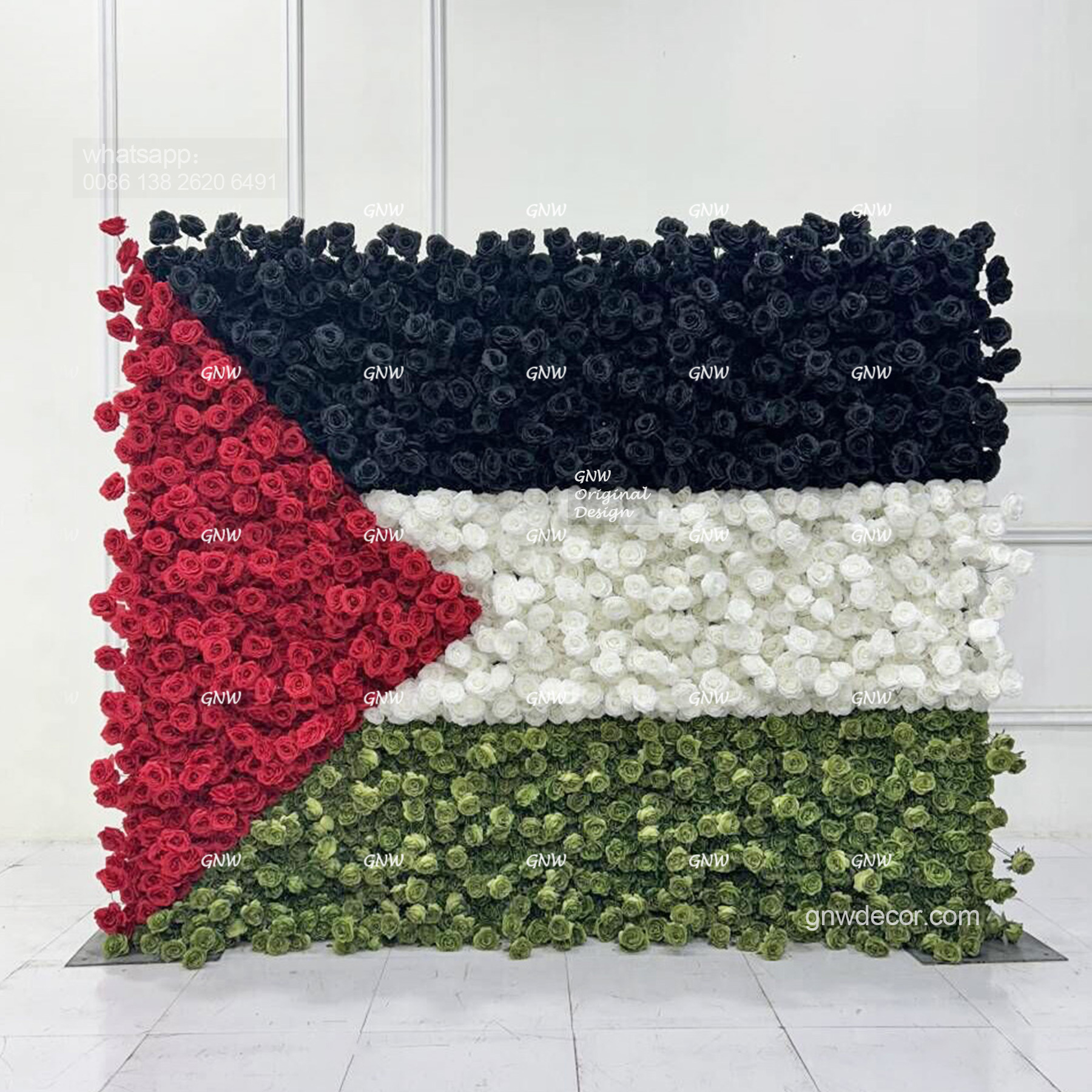 Artificial flower wall 8ft x 10ft