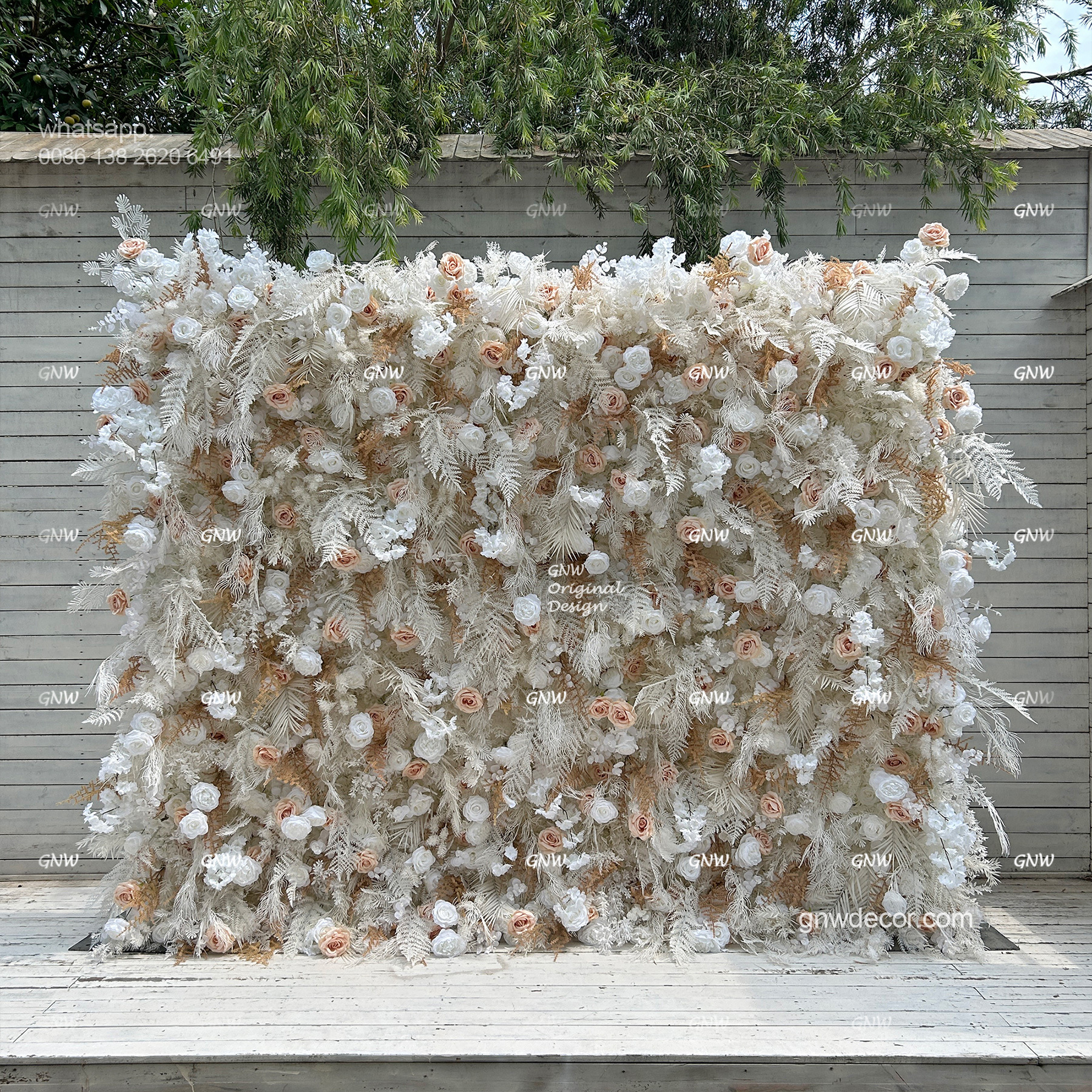 Artificial flower wall 8ft x 10ft