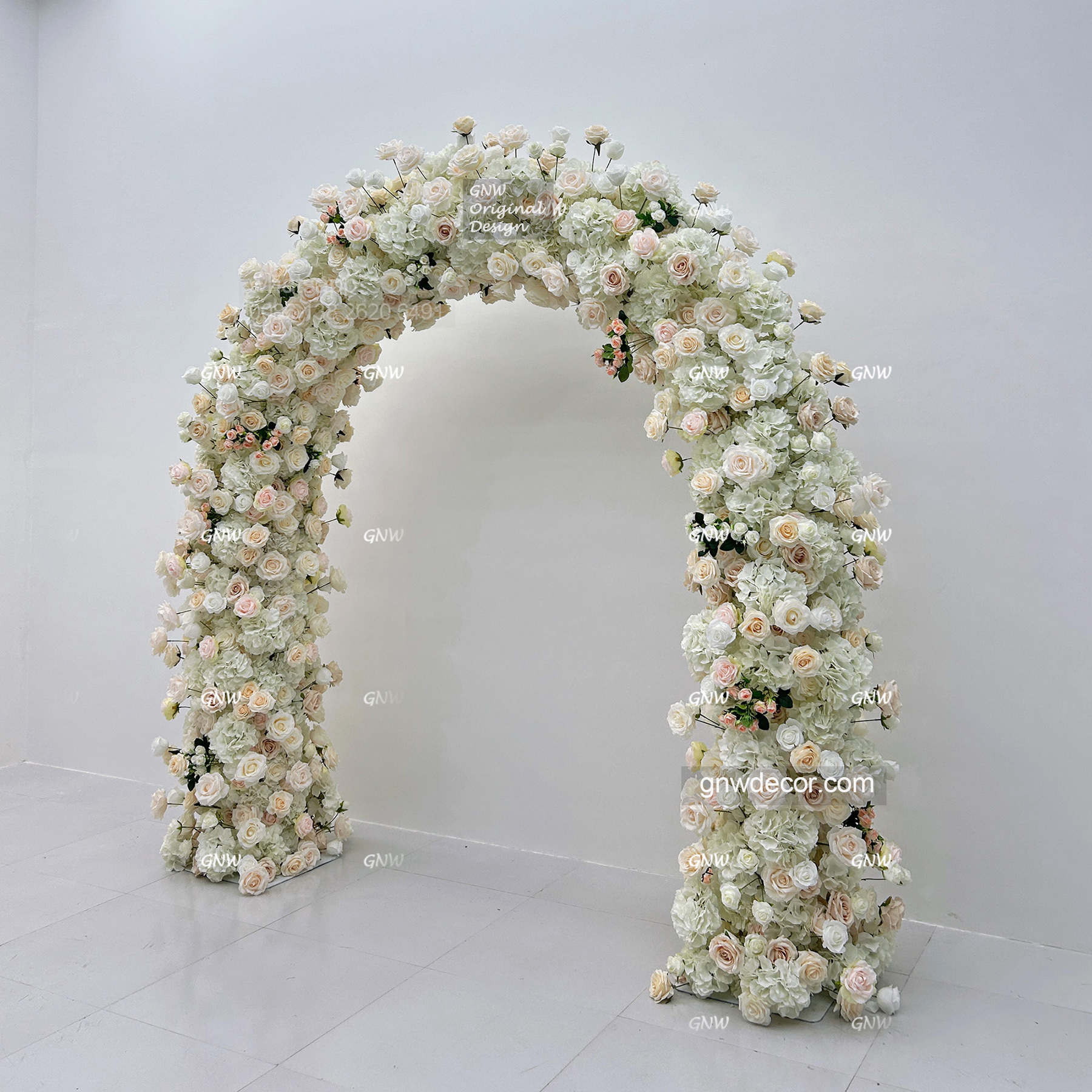 Artificial flower arch : n shape