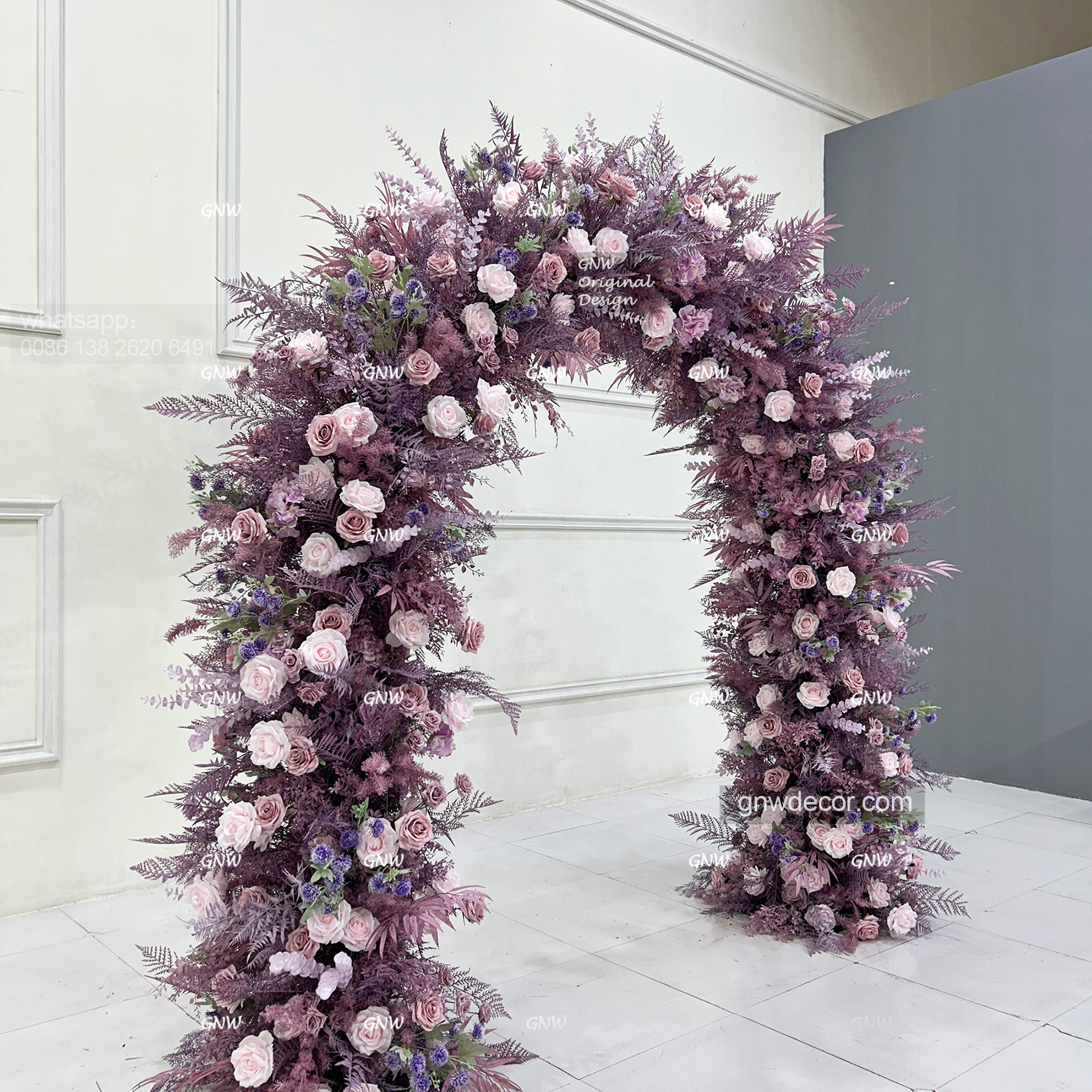 Artificial flower arch : n shape