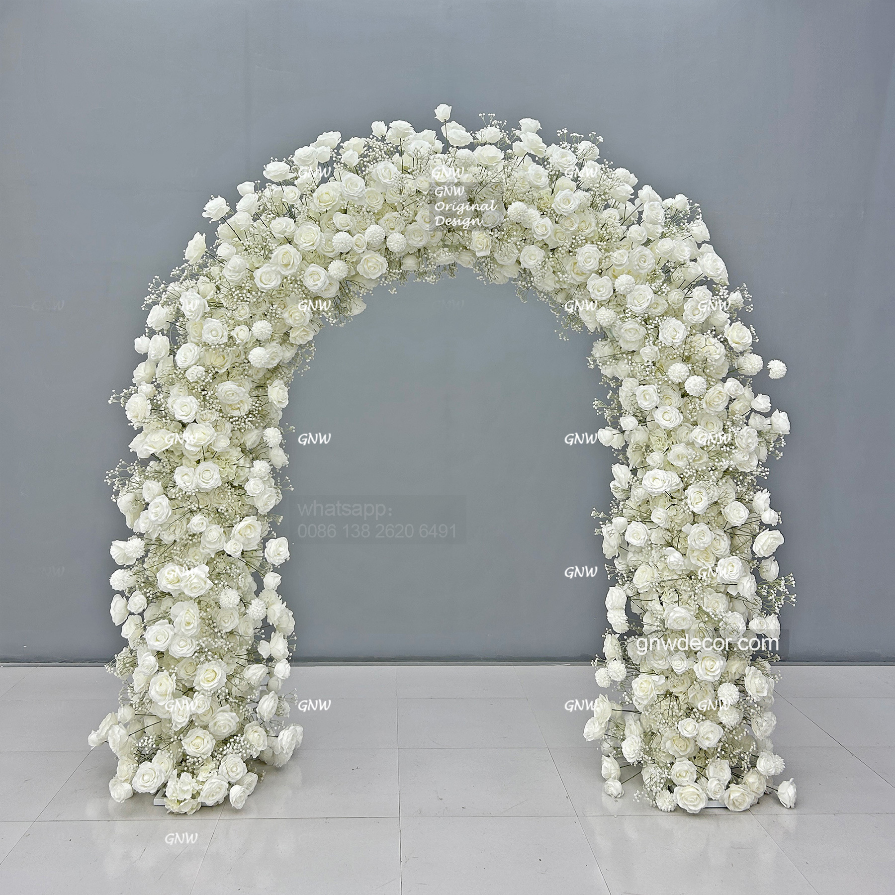 Artificial flower arch : n shape