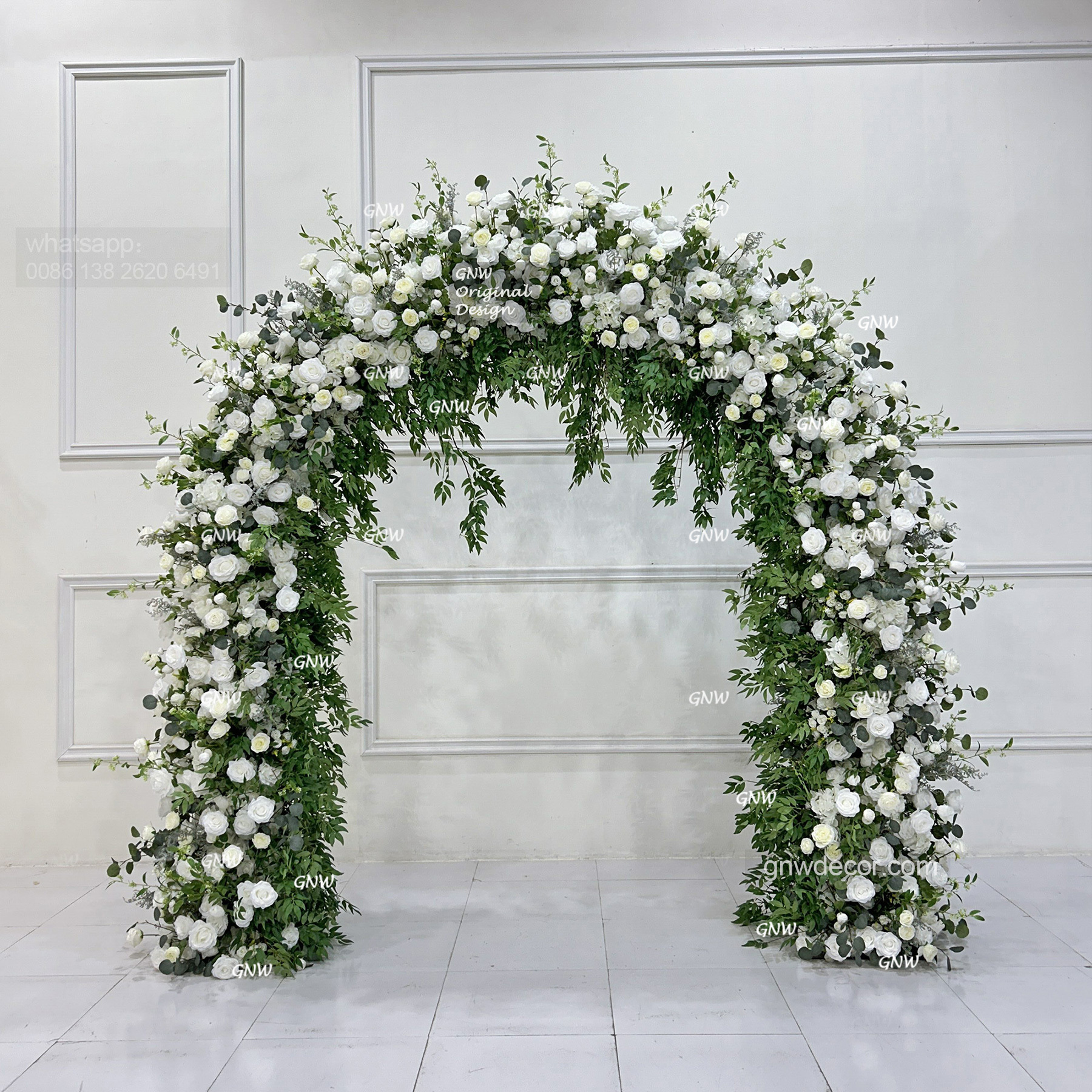Artificial flower arch : n shape