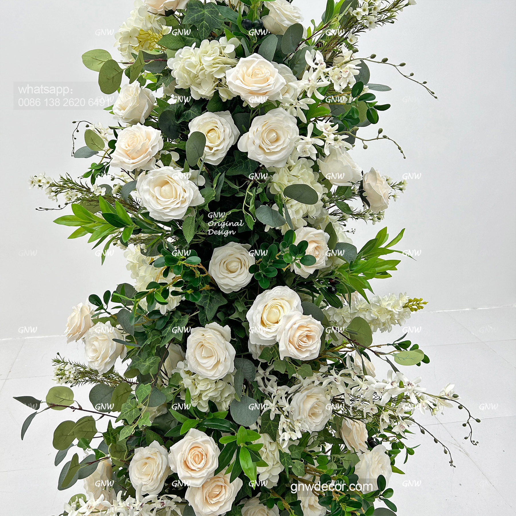 Artificial flower arch : 11 pillars