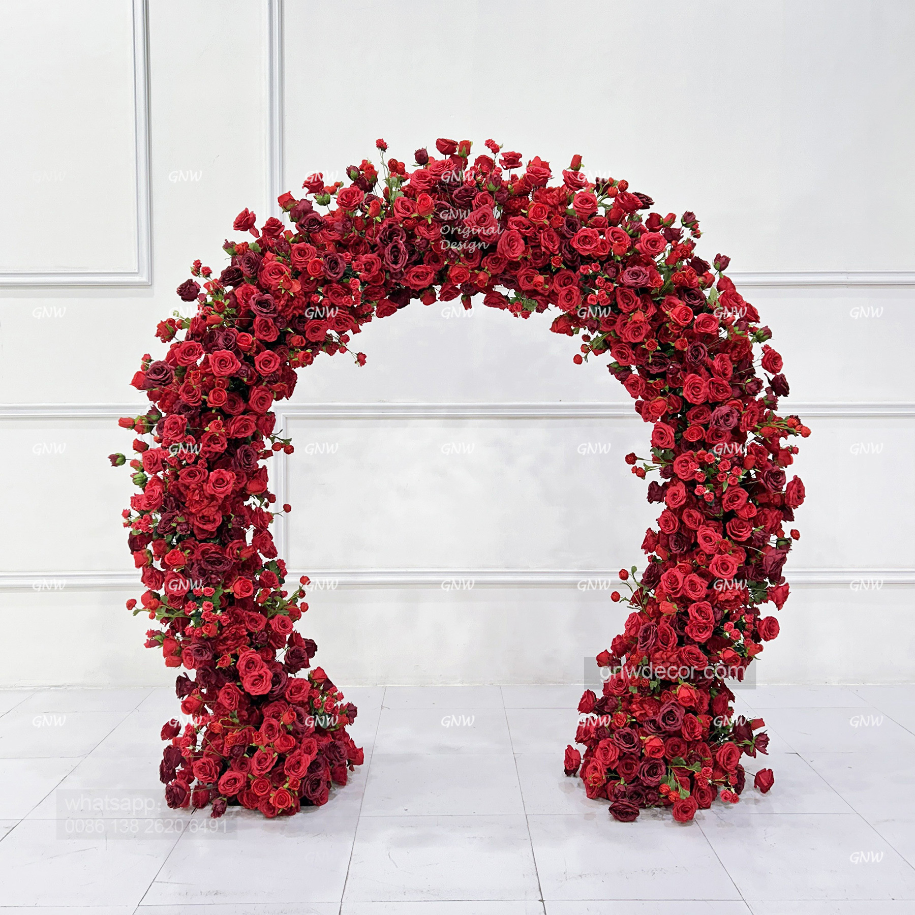 Artificial flower arch : n shape