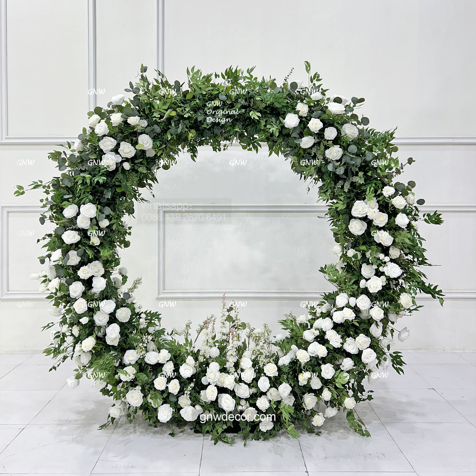 Artificial flower arch : circle ring shape