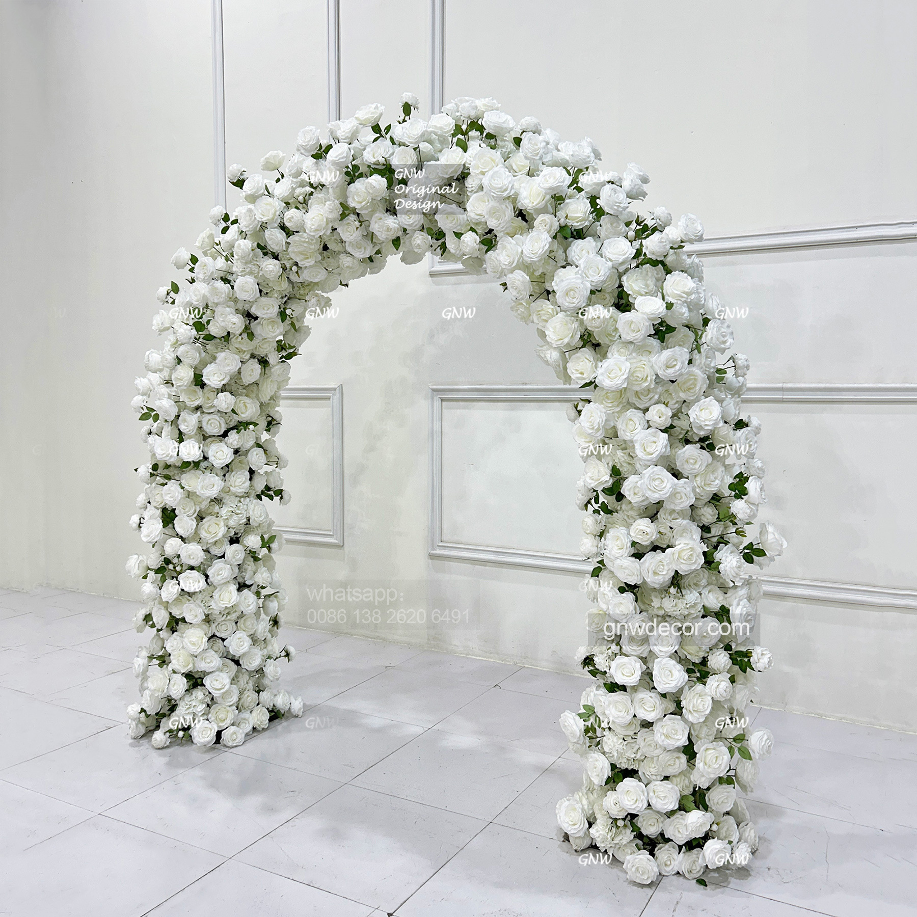 Artificial flower arch : n shape