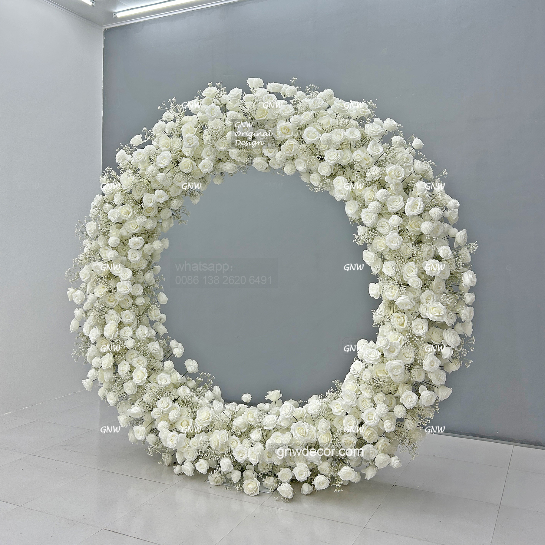 Artificial flower arch : circle ring shape