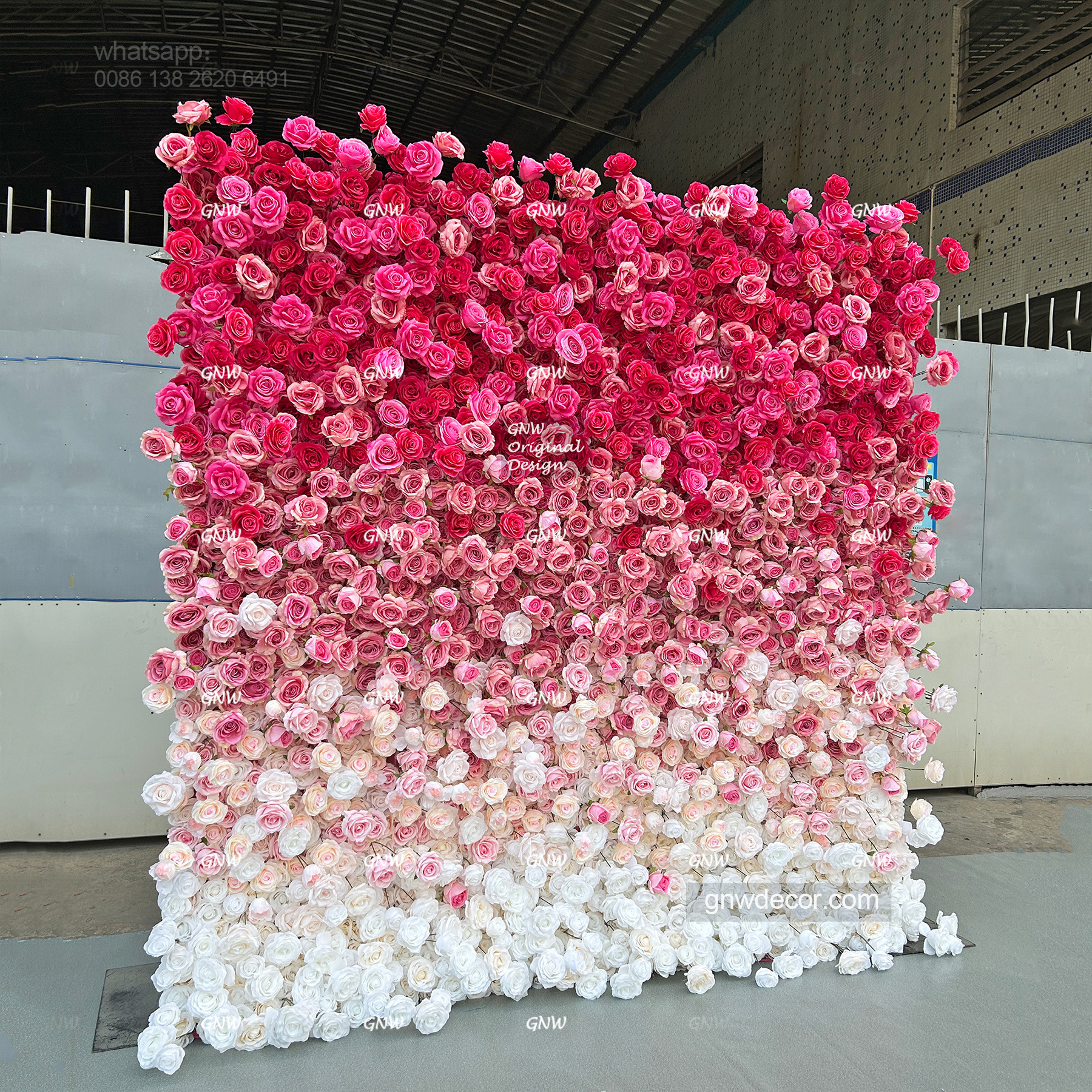 Artificial flower wall 8ft x 8ft