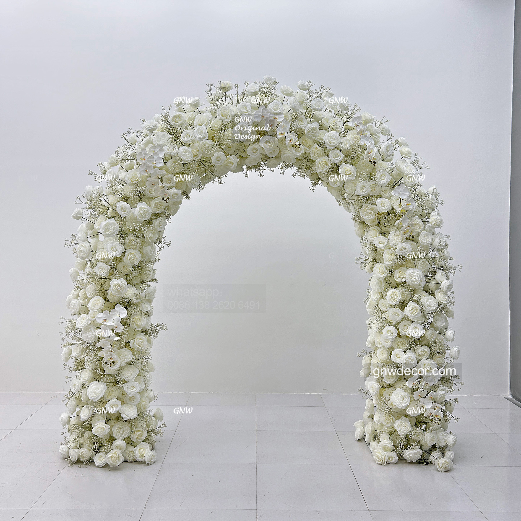 Artificial flower arch : n shape