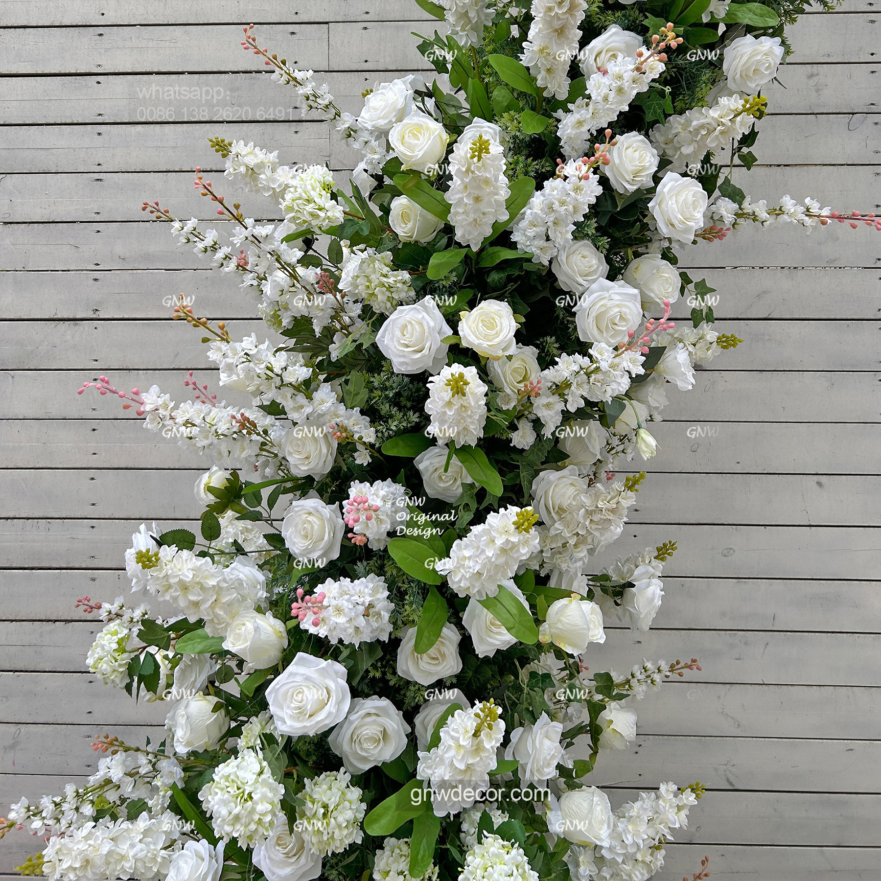 Artificial flower arch : 11 pillars